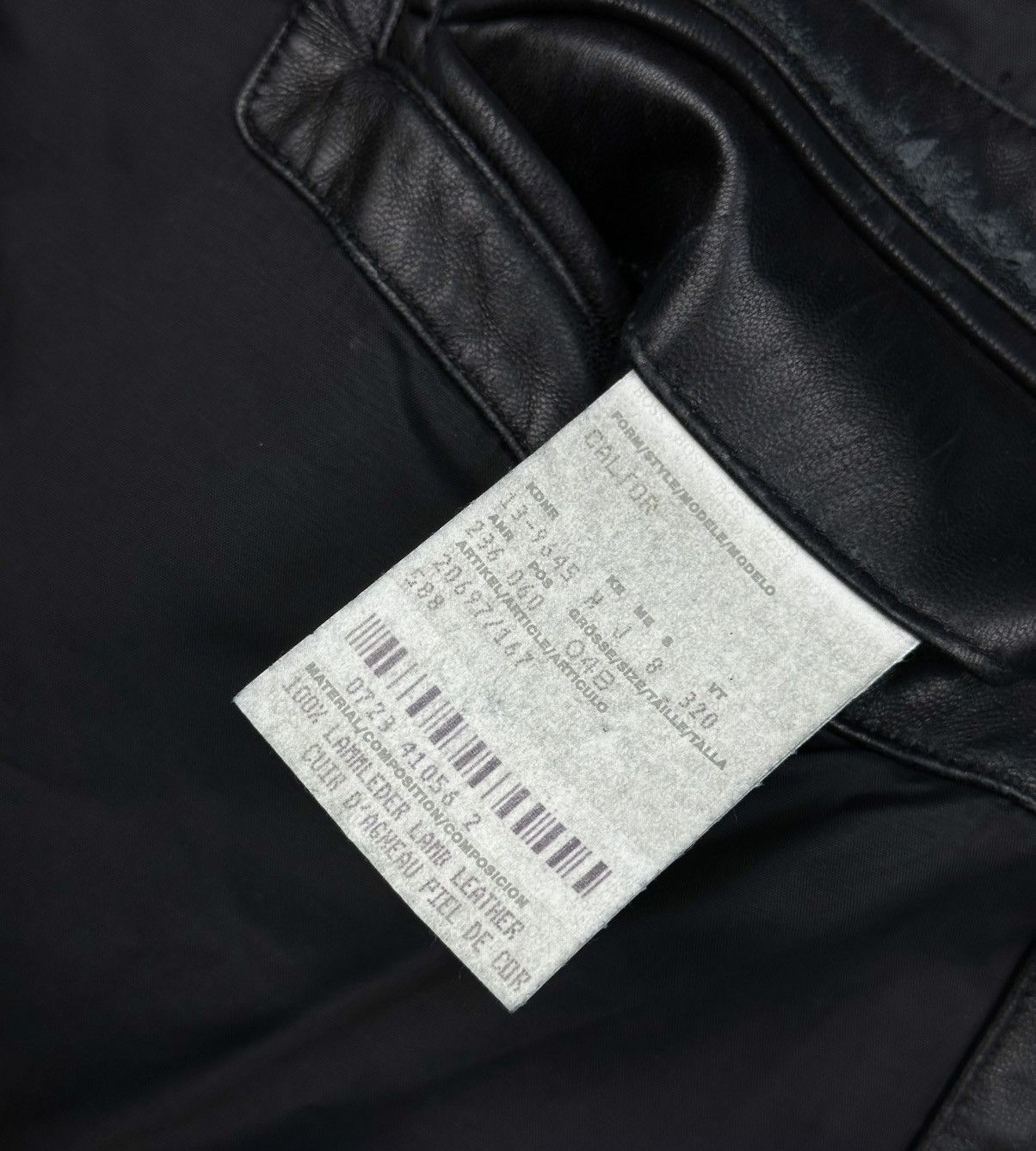 Hugo Boss Men Hugo Boss Black Lamb Leather Vintage Style Padded Jacket Size US M / EU 48-50 / 2 - 13 Thumbnail
