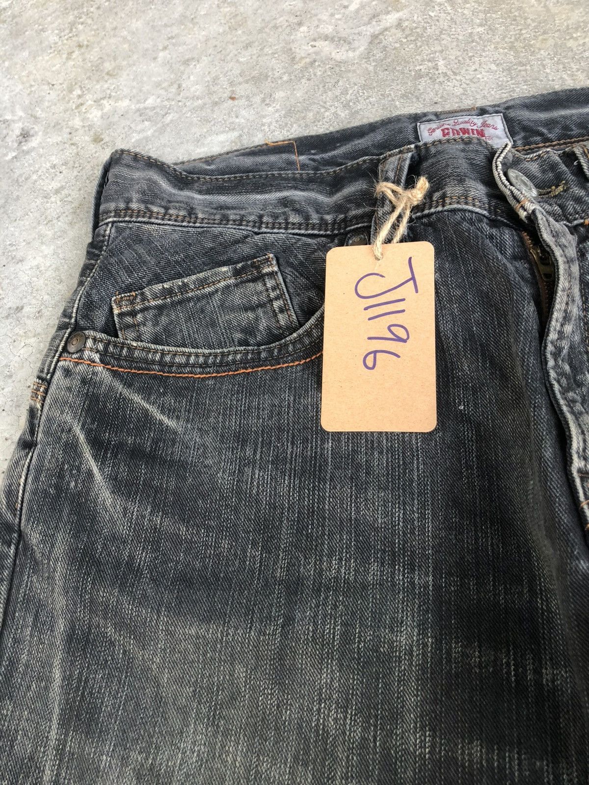 If Six Was Nine Japanese Edwin XV Flared Jeans Distressed Denim Size US 33 - 14 Thumbnail