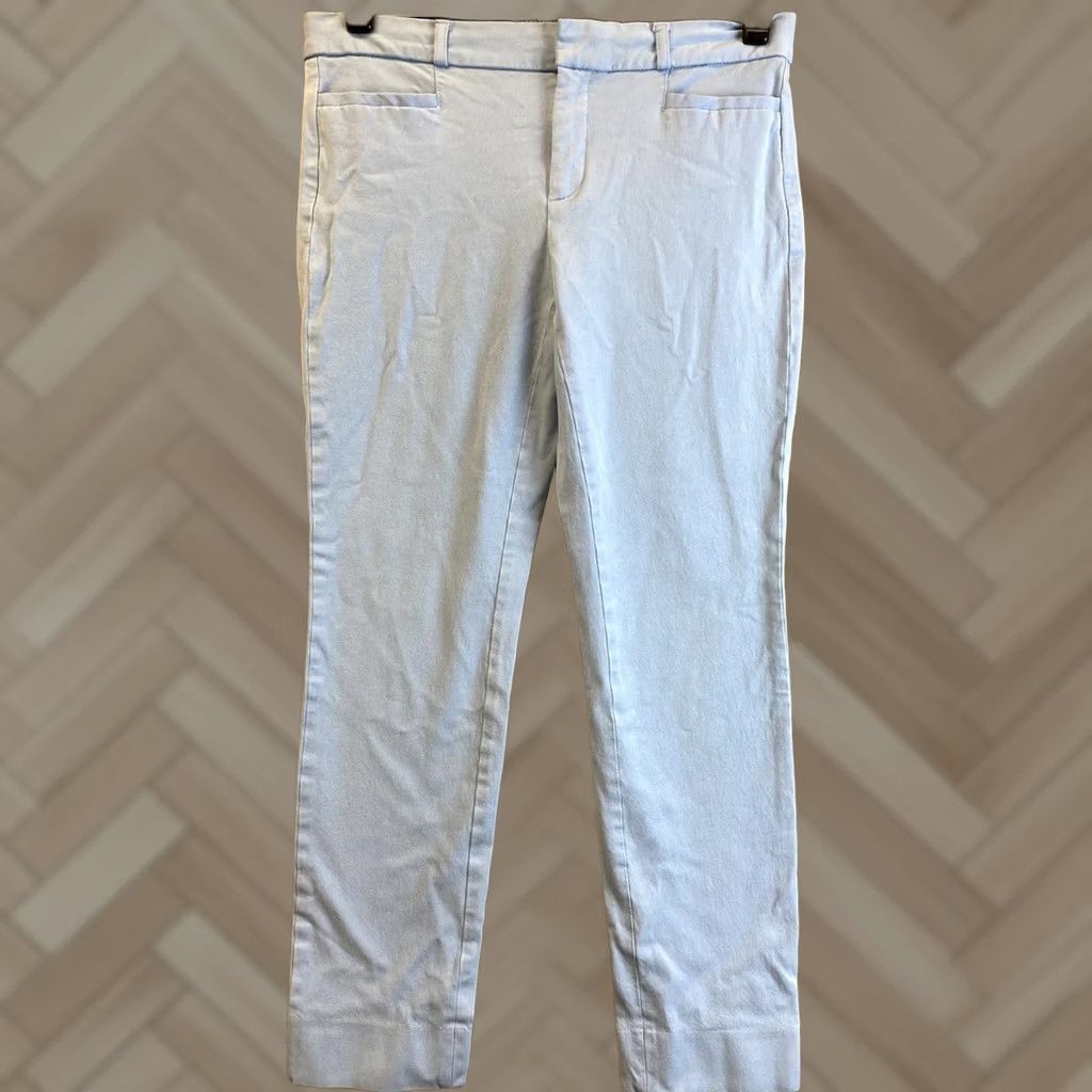 Banana Republic Banana Republic Dress Pants Womens 4 Reg Flat Front Blue 30x24 Regular Straight Zip Fly Band Event 4 Mens? Size 27" / US 4 / IT 40 - 1 Thumbnail