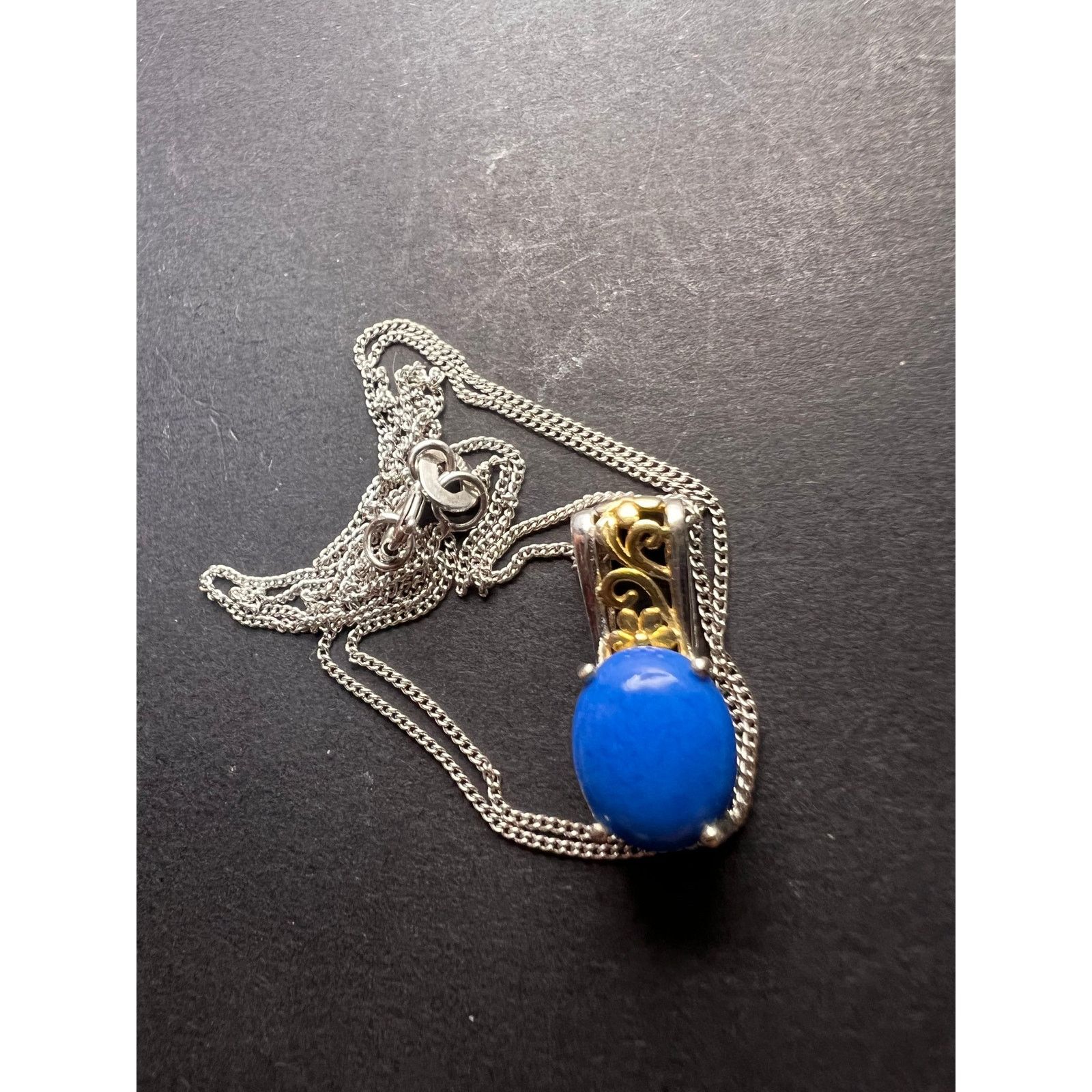 Other Ceruleite pendant sterling silver necklace Size ONE SIZE - 1 Thumbnail