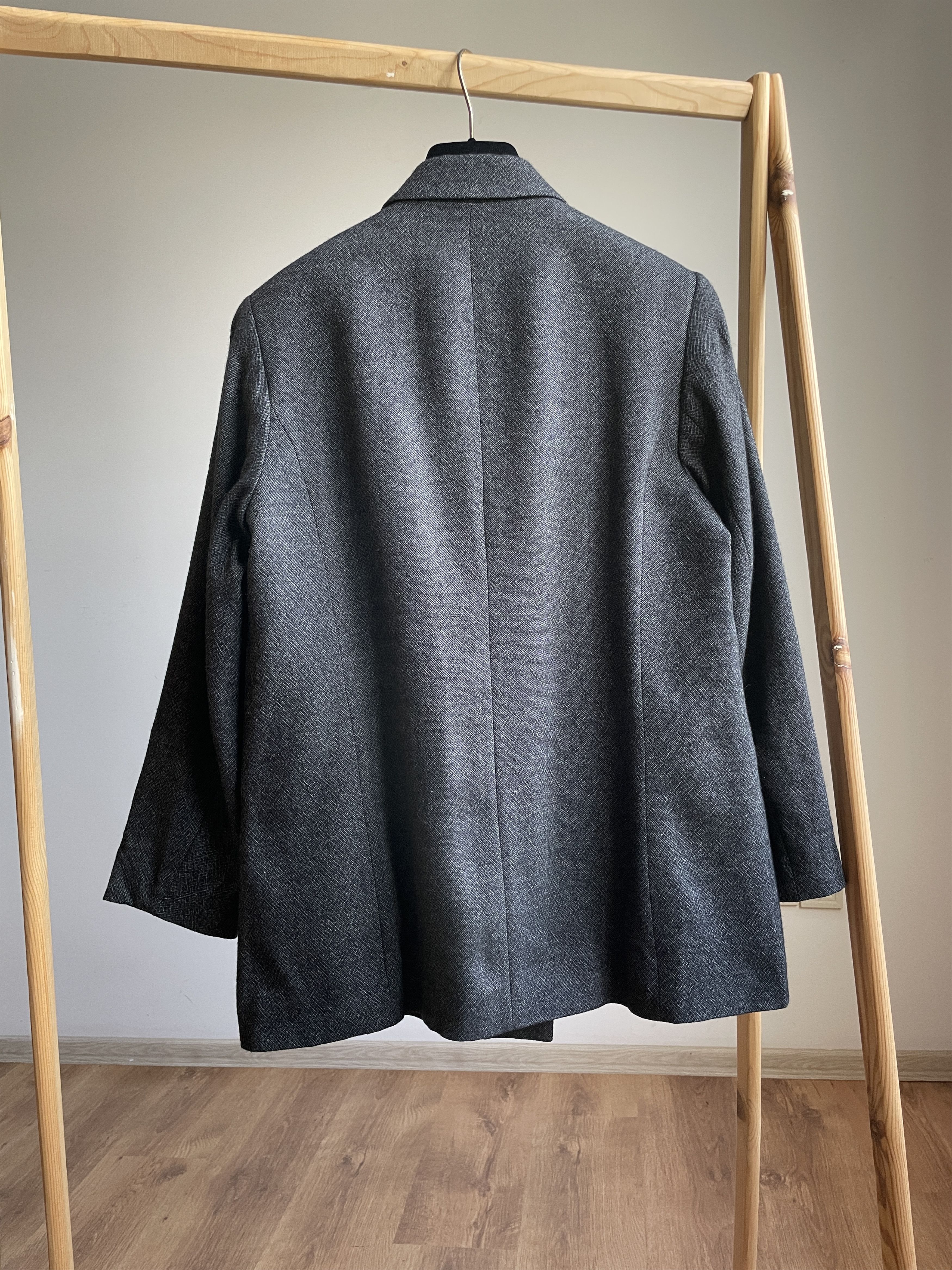 Other Toast Womens Linen Wool Blend Double Breasted Blazer Size L / US 10 / IT 46 - 2 Thumbnail