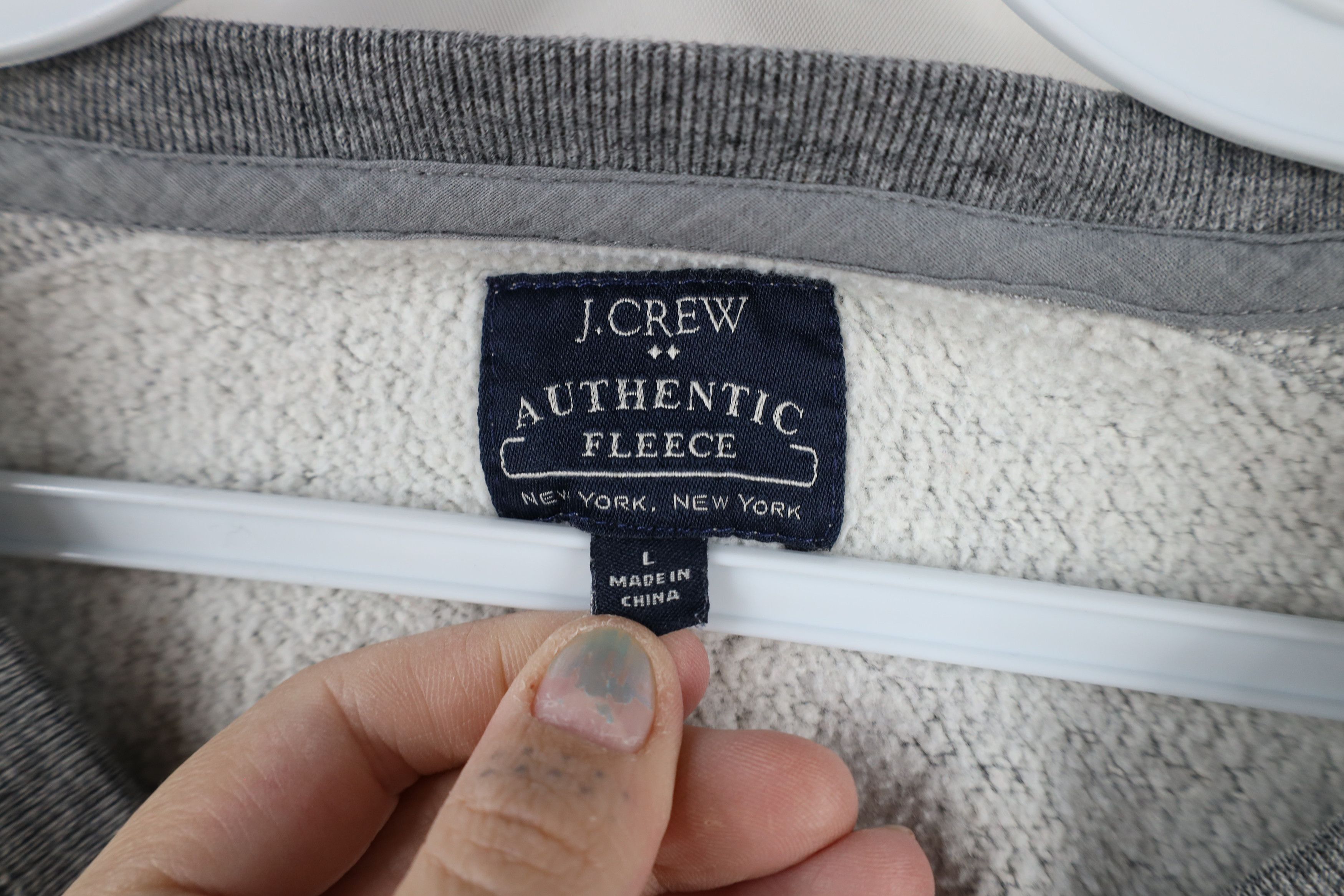 J.Crew × Vintage J Crew Fleece Blank Henley Pullover Sweatshirt Heather Gray Size US L / EU 52-54 / 3 - 5 Thumbnail