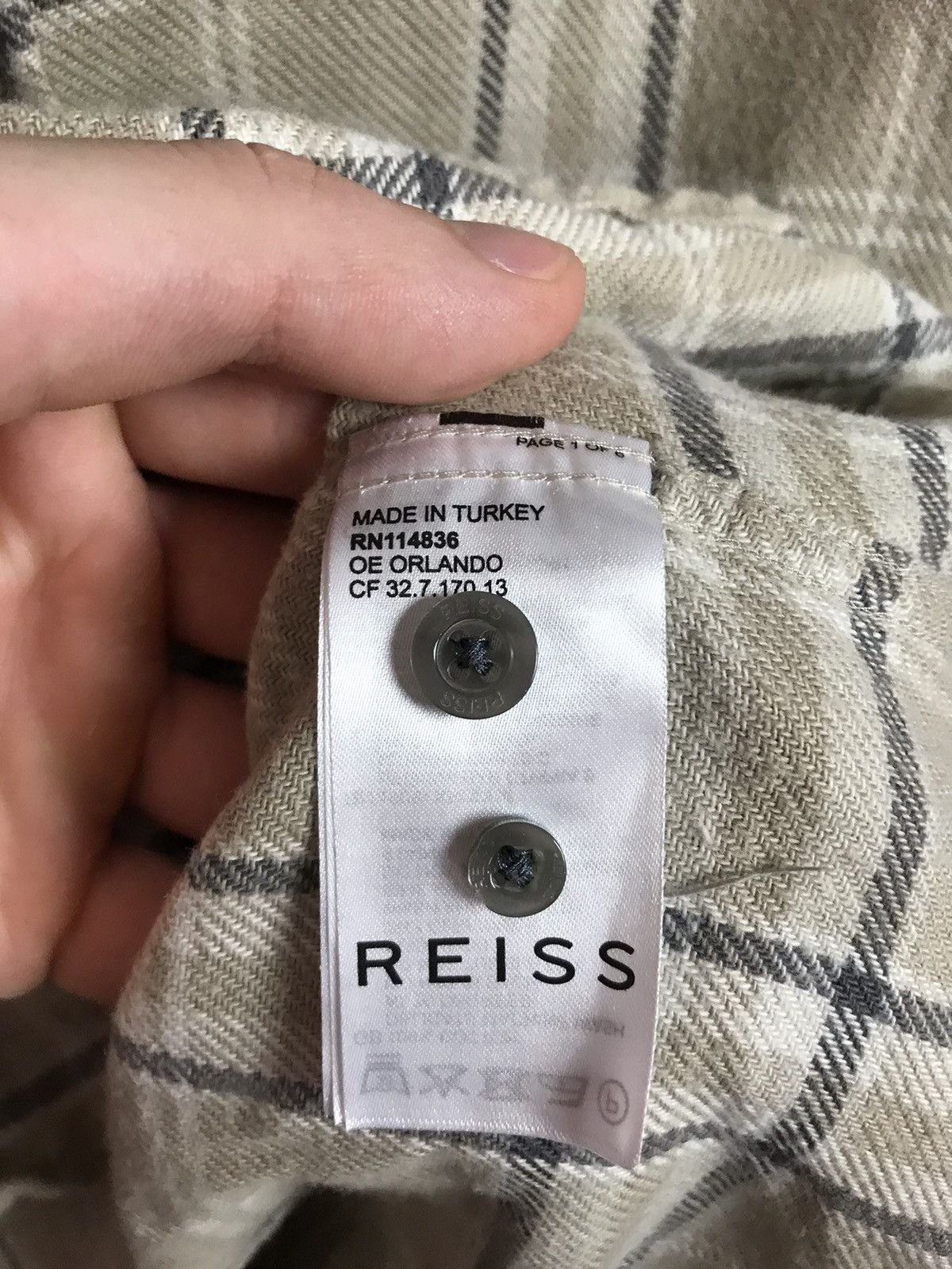 Reiss Reiss luxury streetwear flannel shirt Size US M / EU 48-50 / 2 - 5 Thumbnail