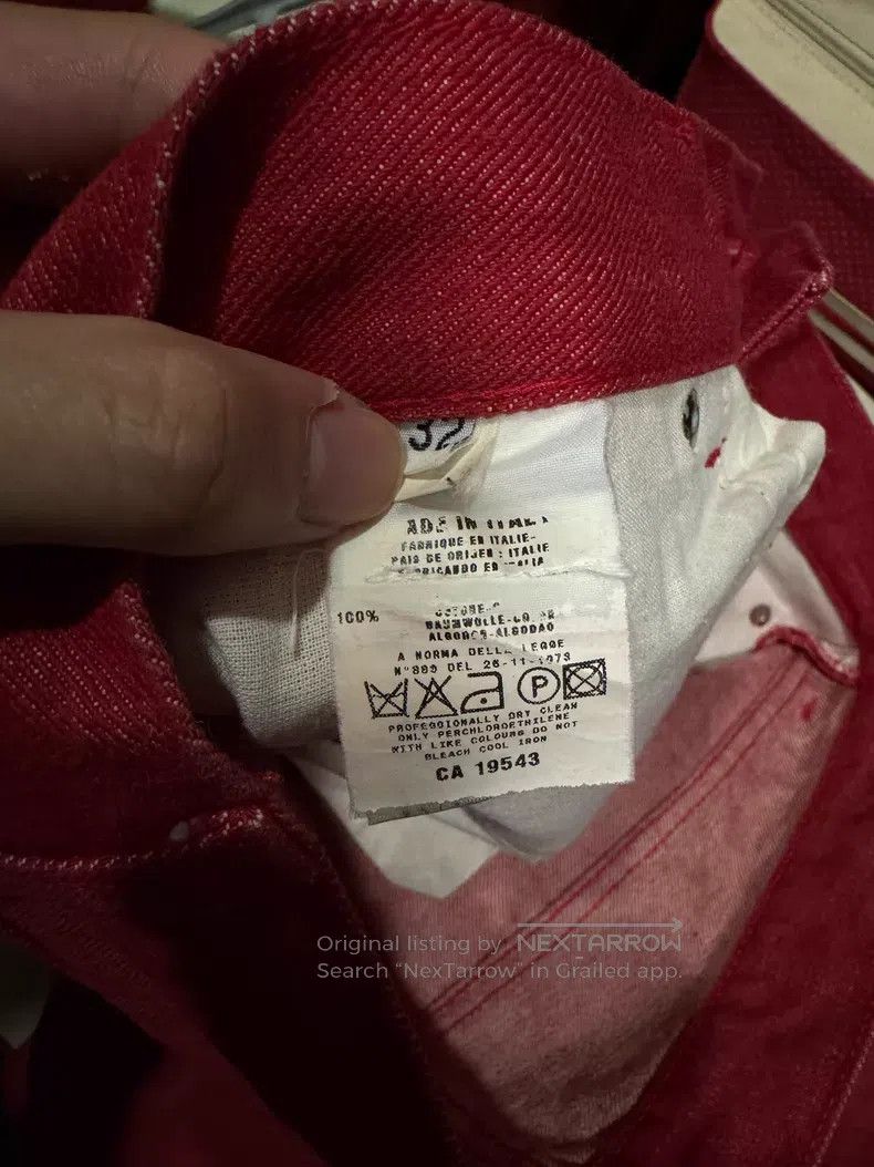 Helmut Lang Helmut Lang Red Denim Pants Size US 32 / EU 48 - 4 Thumbnail