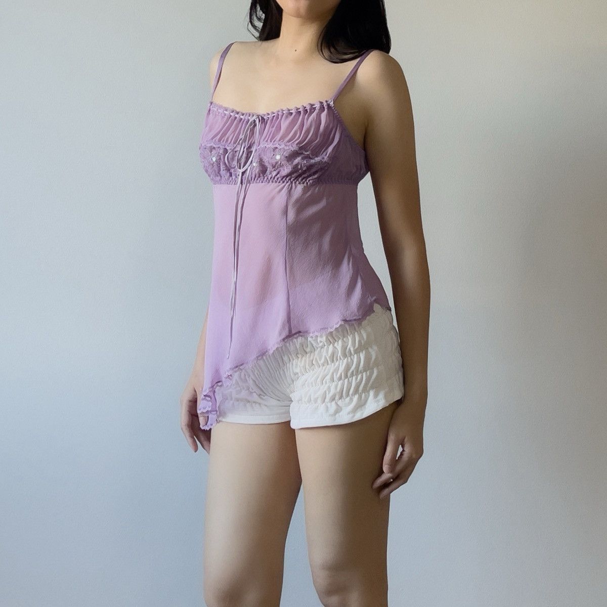 Victoria's Secret Victoria’s Secret Lavender Silk Camisole (L) Size L / US 10 / IT 46 - 1 Thumbnail