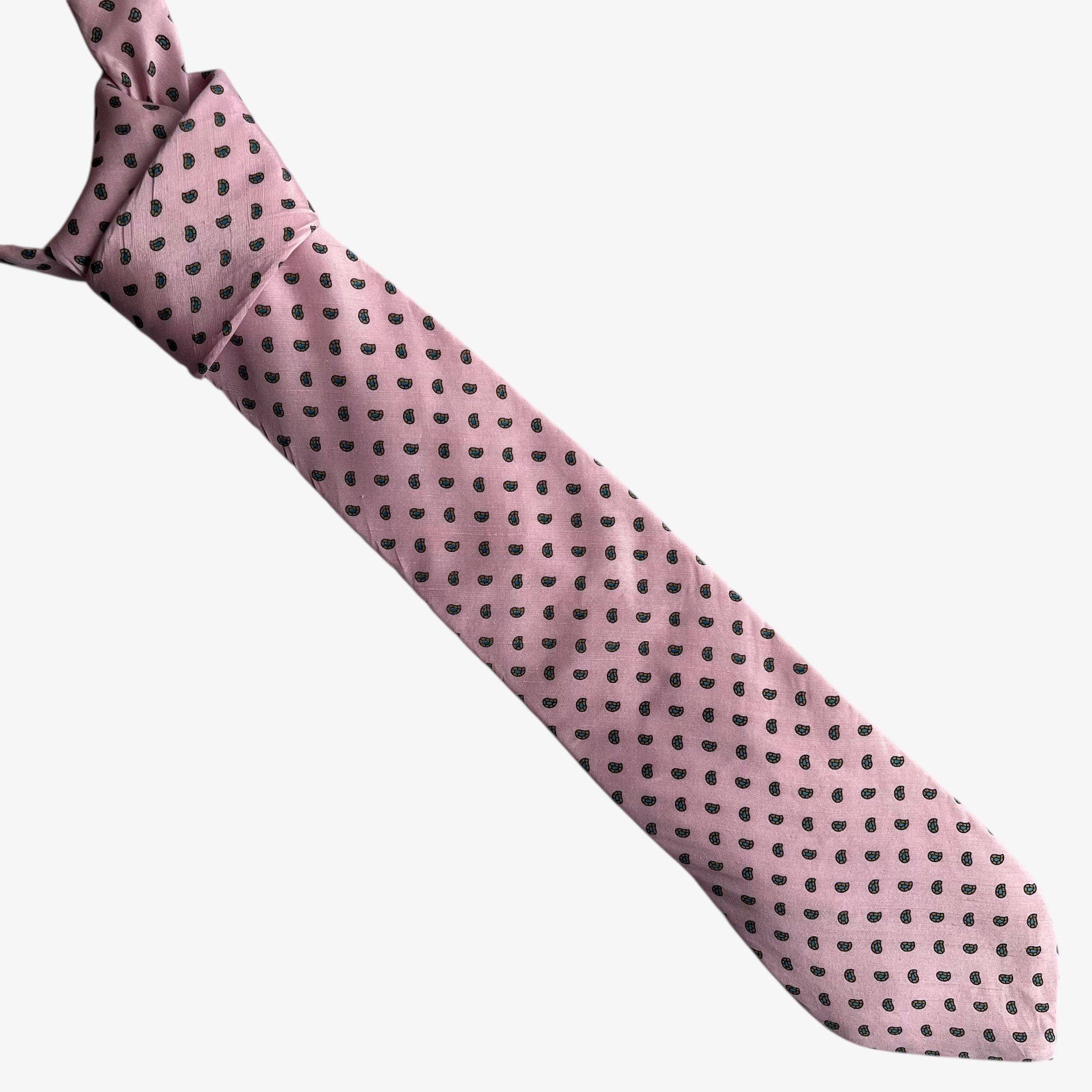 Liberty Vintage 90s Liberty London Paisley Print Pink Silk Tie Size ONE SIZE - 1 Thumbnail