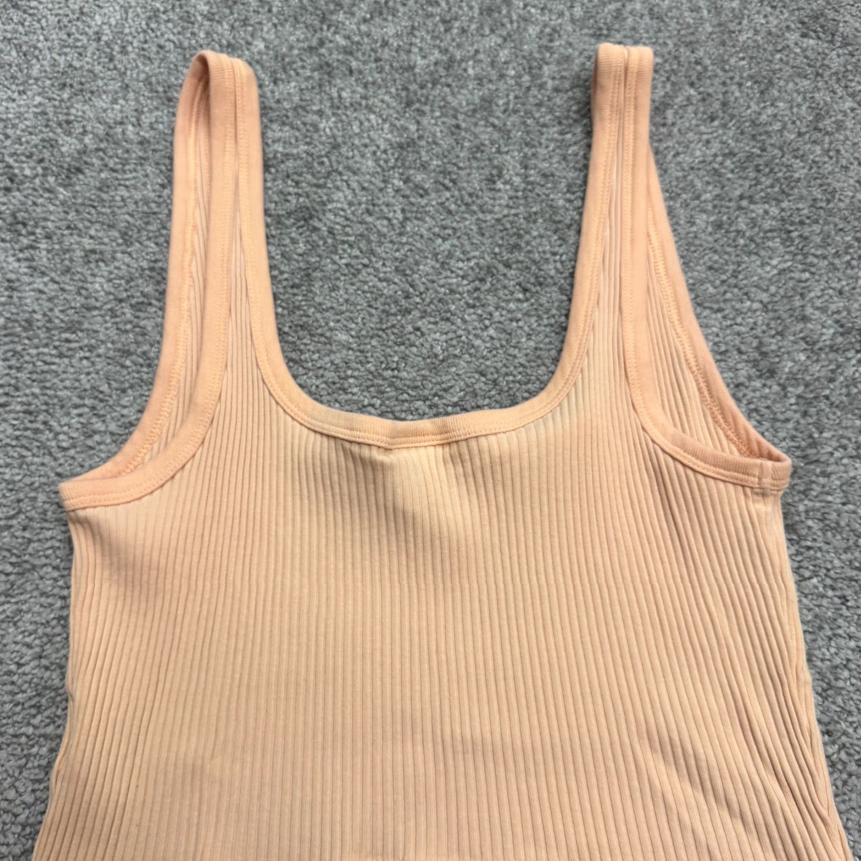 Old Navy Old Navy Ribbed Knit Tank Top Womens XS Orange Scoop Neck Casual Beach Summer Size XS / US 0-2 / IT 36-38 - 3 Thumbnail