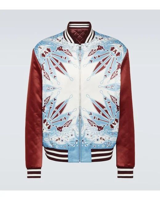 Gucci o1loc1c1125 787613 Double G Bandana Print Satin Jacket Size US L / EU 52-54 / 3 - 1 Preview