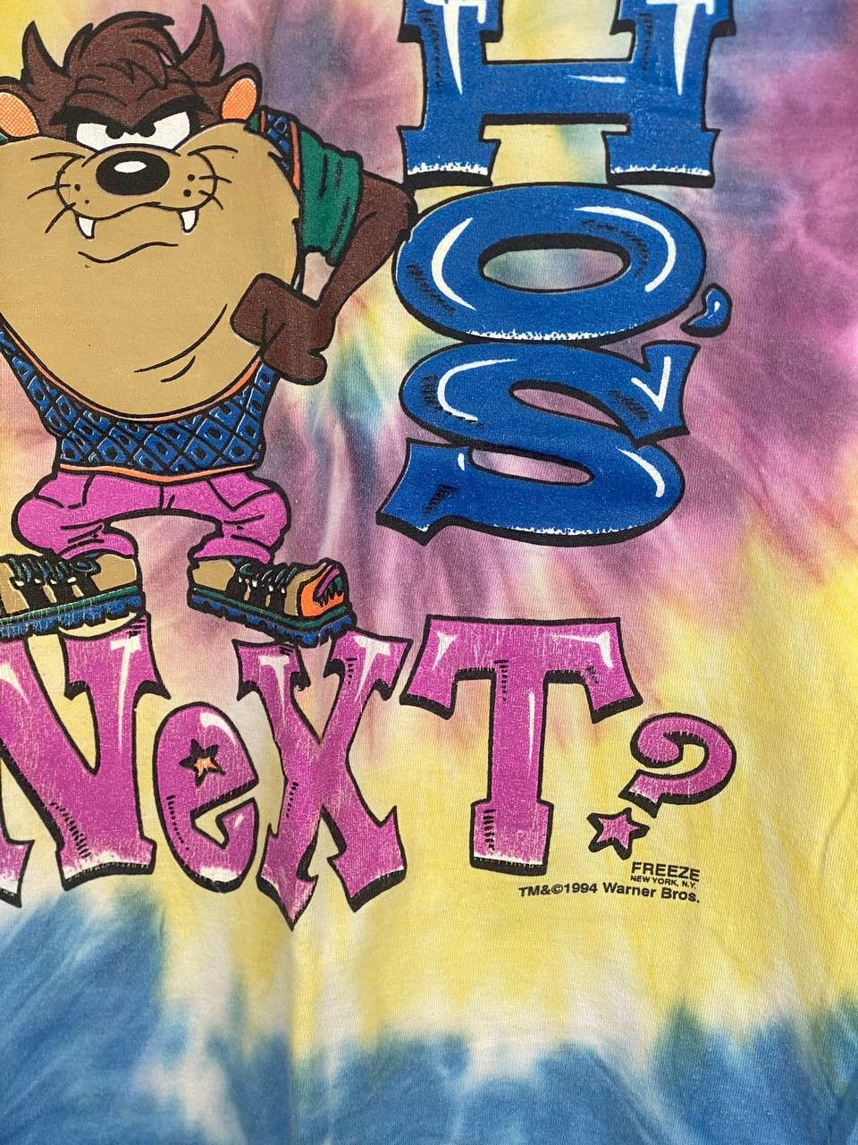 Disney × Vintage 1996 Looney Tunes Taz Bugs Tie Dye Grateful Death Tee Size US M / EU 48-50 / 2 - 4 Thumbnail