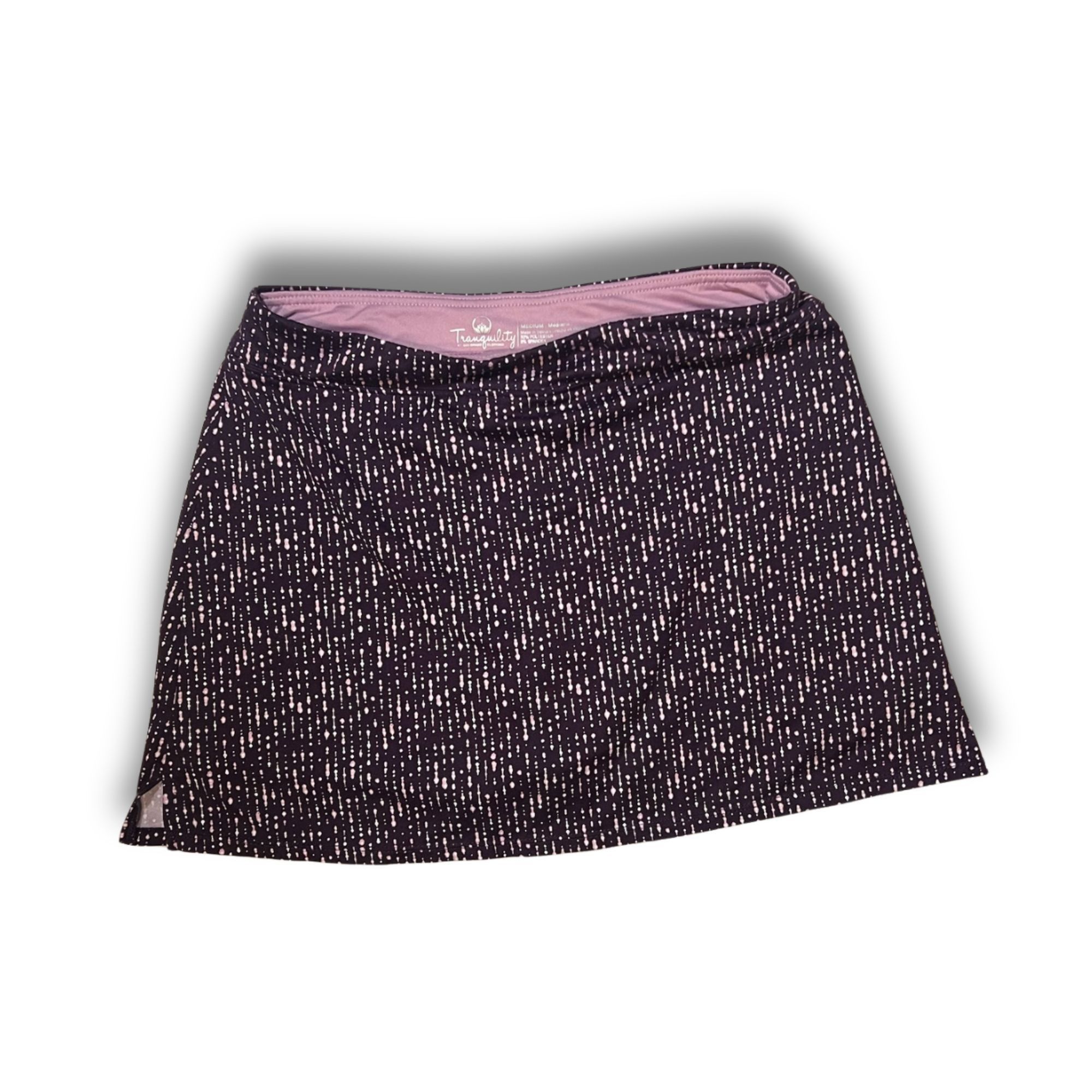 Other Tranquility Lavender Skort Medium Black & Pink Dotted Polyes Size 30" / US 8 / IT 44 - 2 Thumbnail