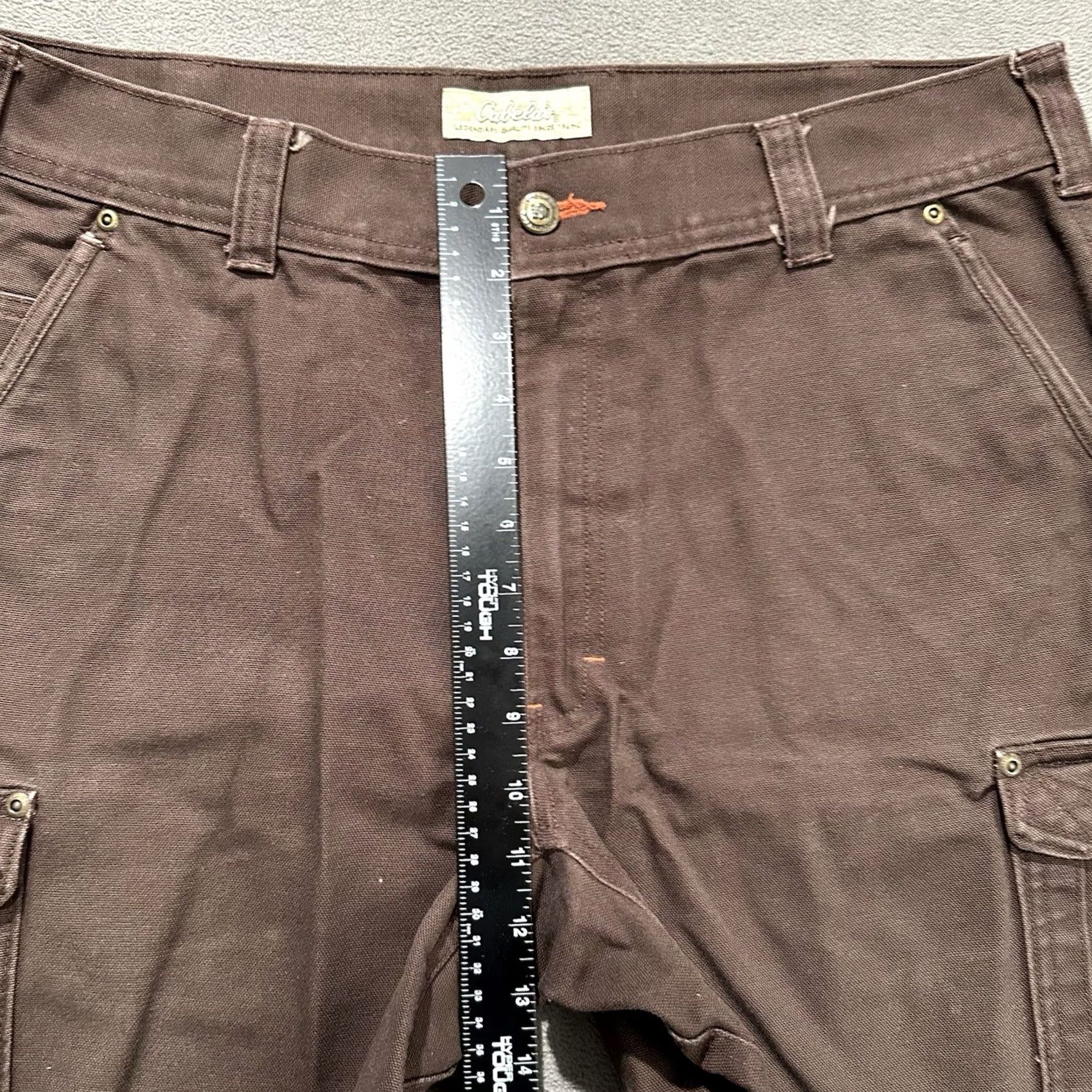 Vintage Cabela's Shorts Mens 36 Brown Canvas Cargo Carpenter Hammer Loop Heavy Duty Work Size US 36 / EU 52 - 6 Thumbnail