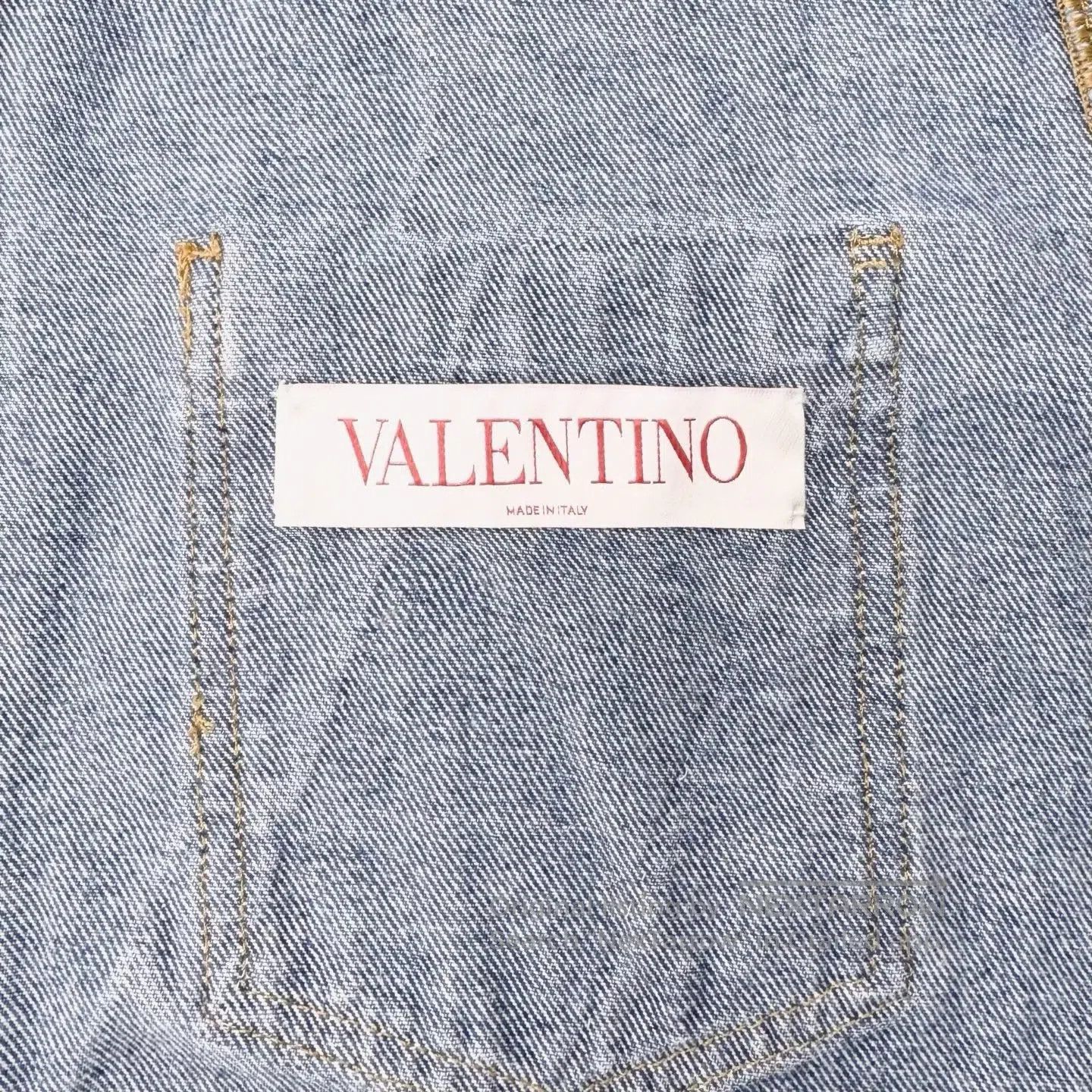 Valentino Valentino Large Logo Denim Jacket| Size XL / US 12-14 / IT 48-50 - 4 Thumbnail