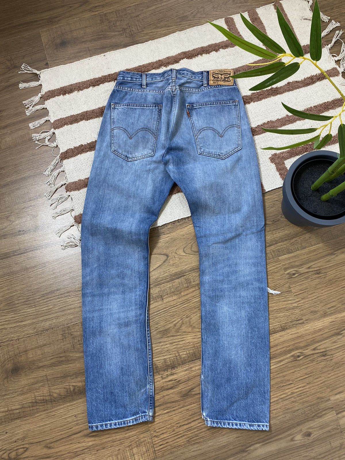 Levi's 1990s FADED CUSTOM ORANGE TAB LEVI’S DENIM PANTS Size US 31 - 2 Thumbnail