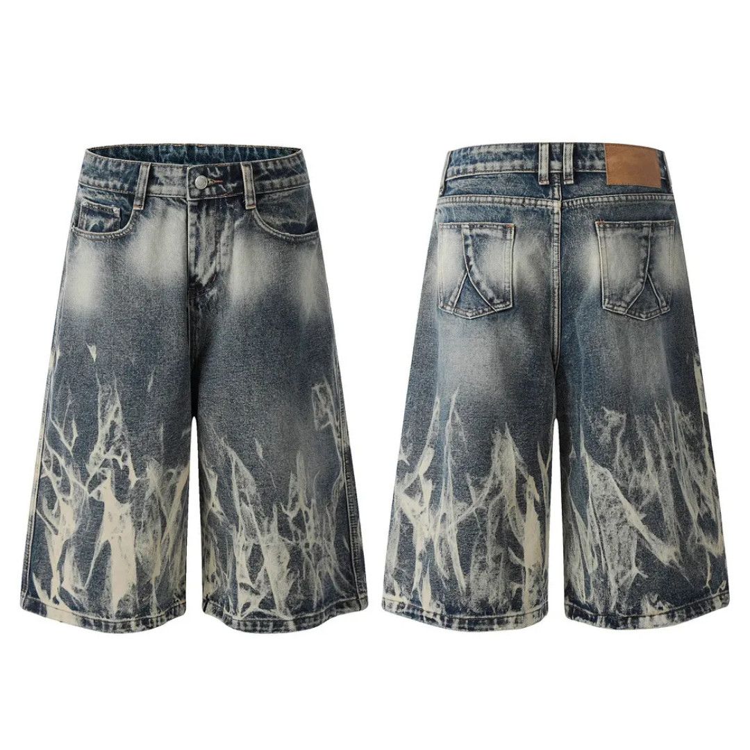 Japanese Brand Washed Denim Jorts Streetwear Size US 29 - 6 Thumbnail
