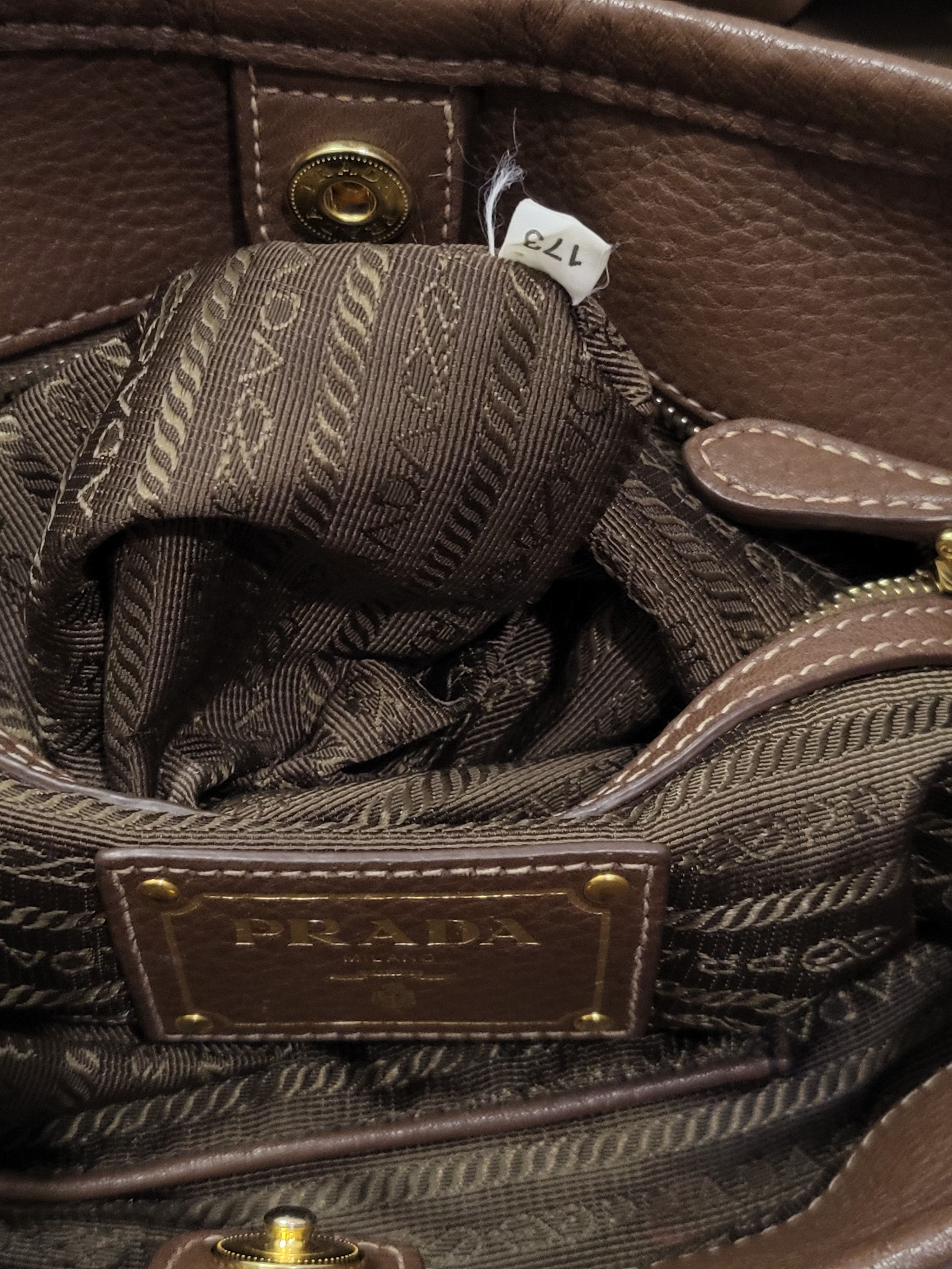 Prada Prada Brown Tessuto Satchel Size ONE SIZE - 12 Thumbnail