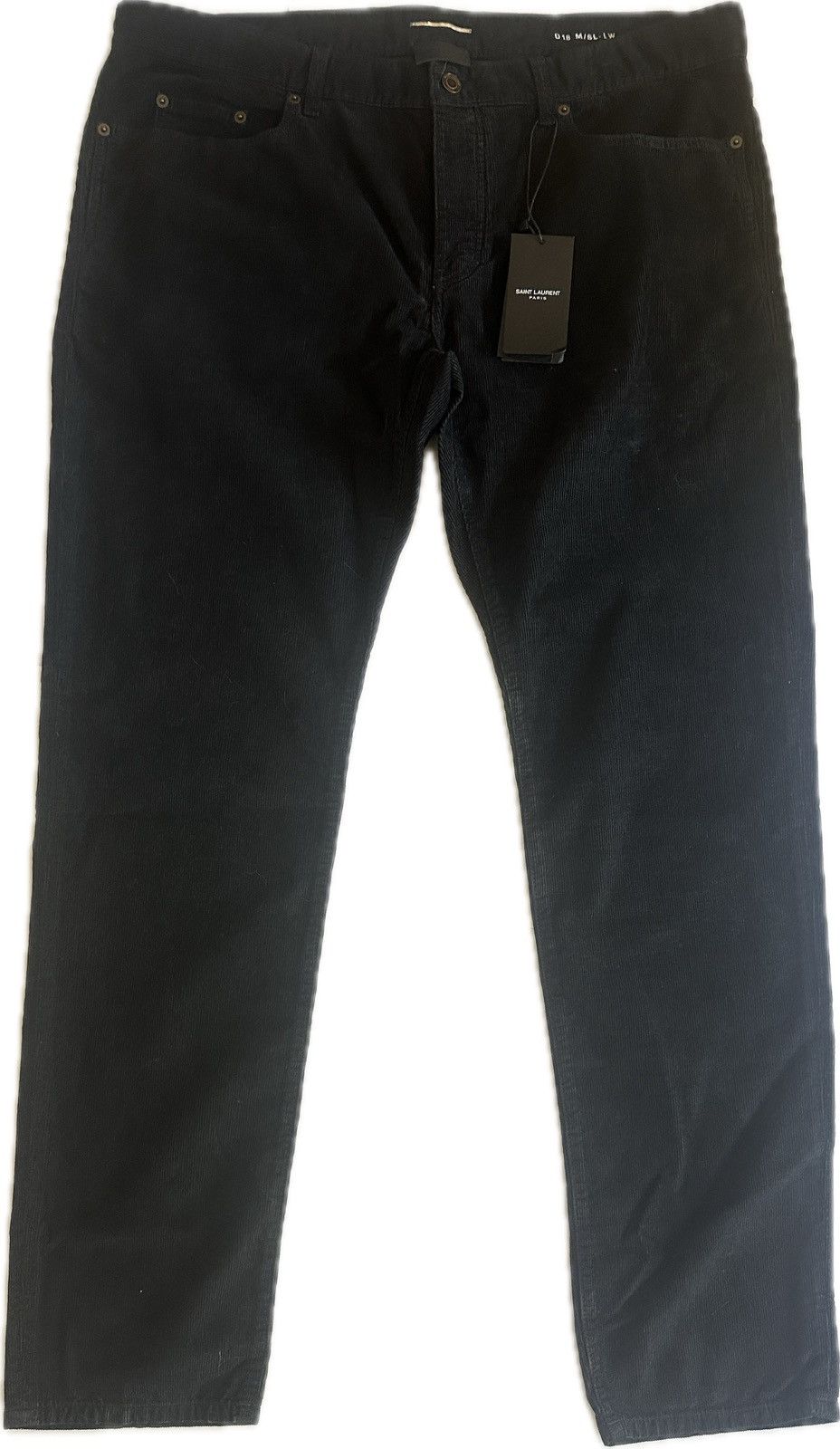 Saint Laurent Paris SLIM-FIT JEANS IN BLACK STONEWASH CORDUROY Size US 38 / EU 54 - 1 Thumbnail