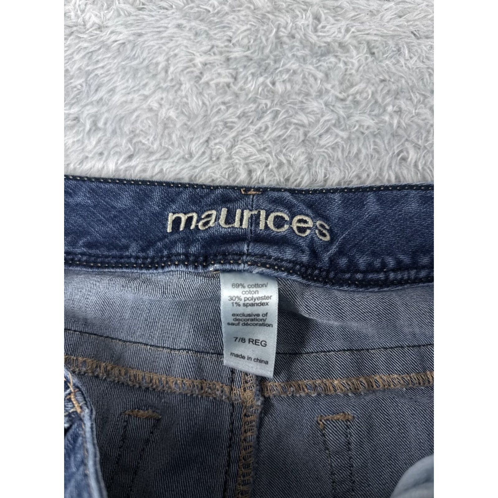 Vintage Maurices Jeans Womens 7 Blue Denim Low Rise Bootcut Cotton 28x30 Regular Inseam 30 in 5-Pocket Size 28" / US 6 / IT 42 - 6 Thumbnail