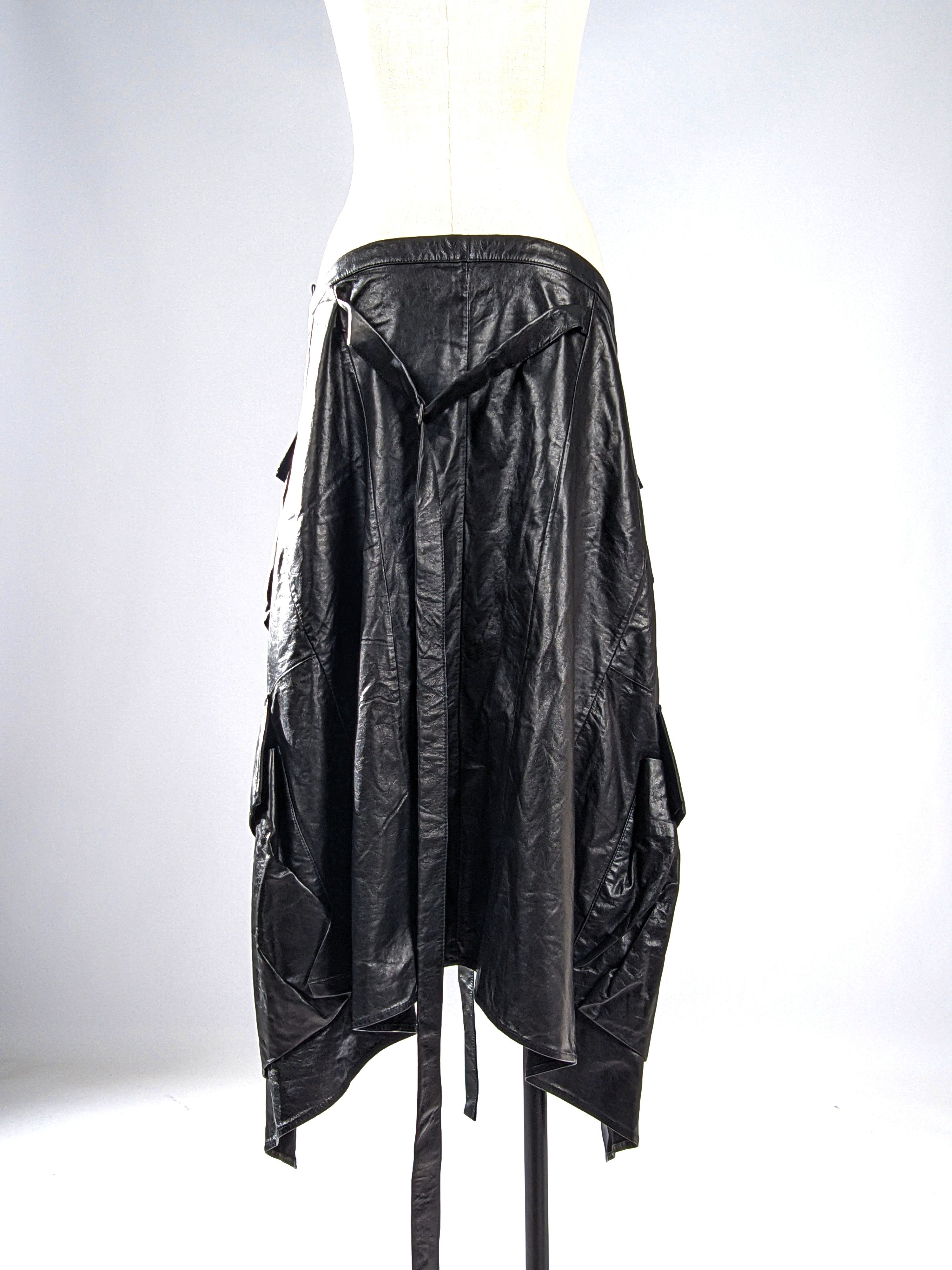 Ann Demeulemeester Ann Demeulemeester leather skirt Size S / US 4 / IT 40 - 2 Thumbnail