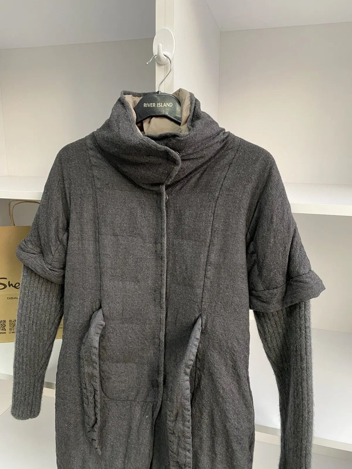 Brunello Cucinelli × Designer × Vintage Vintage Brunello Cucinelli women’s Cashmere Luxury Gray Coat Size M / US 6-8 / IT 42-44 - 4 Thumbnail