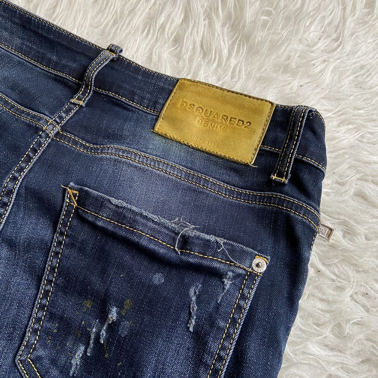 Dsquared2 × Japanese Brand 📌 Crazy Dsquared2 Y2k Distressed Skinny Jeans Size US 30 / EU 46 - 3 Thumbnail