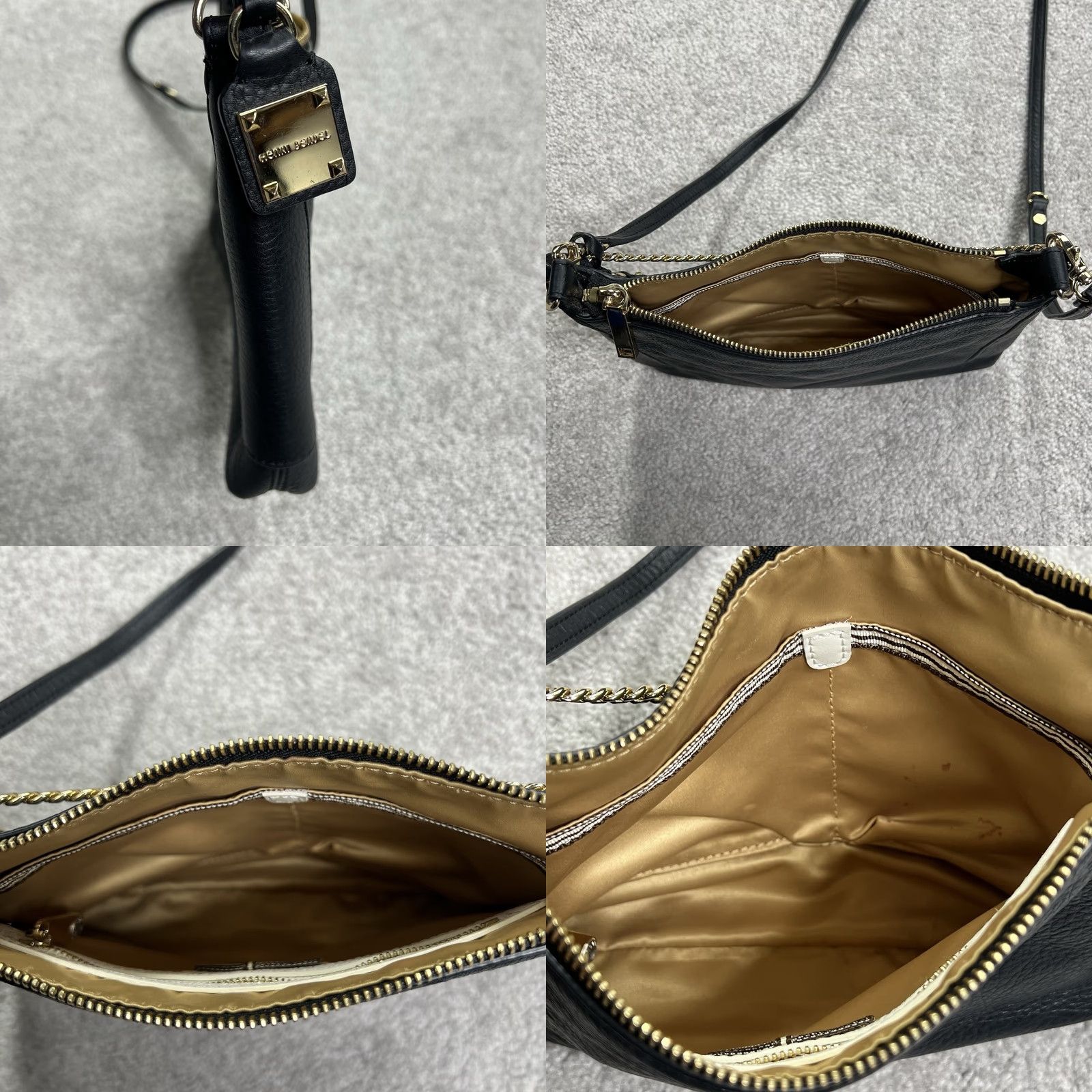 Henri Bendel Henri Bendel Black Pebbled Leather Crossbody Shoulder Bag Zip Top Purse Size M / US 6-8 / IT 42-44 - 8 Thumbnail