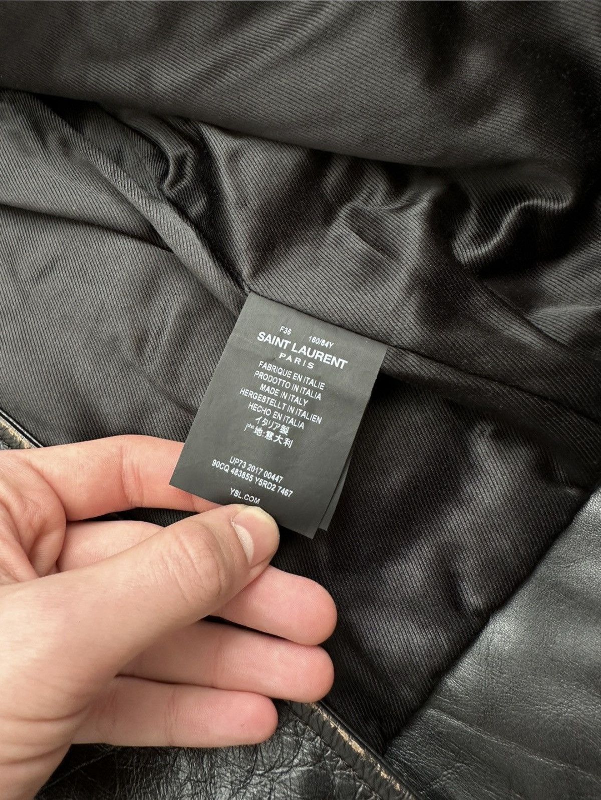 Saint Laurent Paris Saint Laurent L01 Moto Leather Jacket Size S / US 4 / IT 40 - 10 Thumbnail