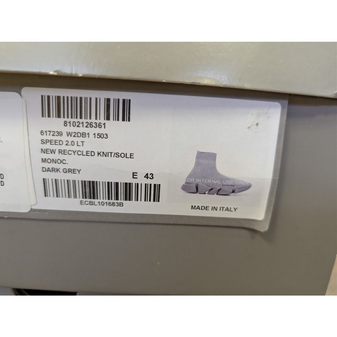Balenciaga o1rshd1 Speed 2.0 Graffiti New Re Cycled Sneakers Dark Grey Size US 10 / EU 43 - 17 Thumbnail