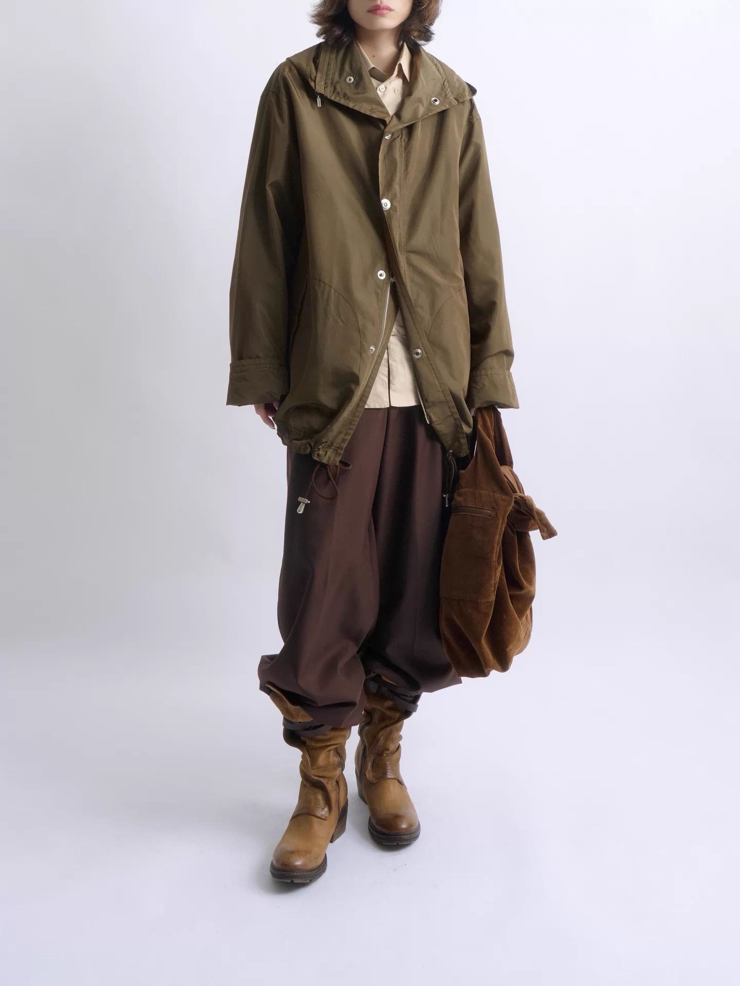 Comme des Garcons COMME des GARÇONS Brown Velvet Cloud Bag Size ONE SIZE - 3 Thumbnail