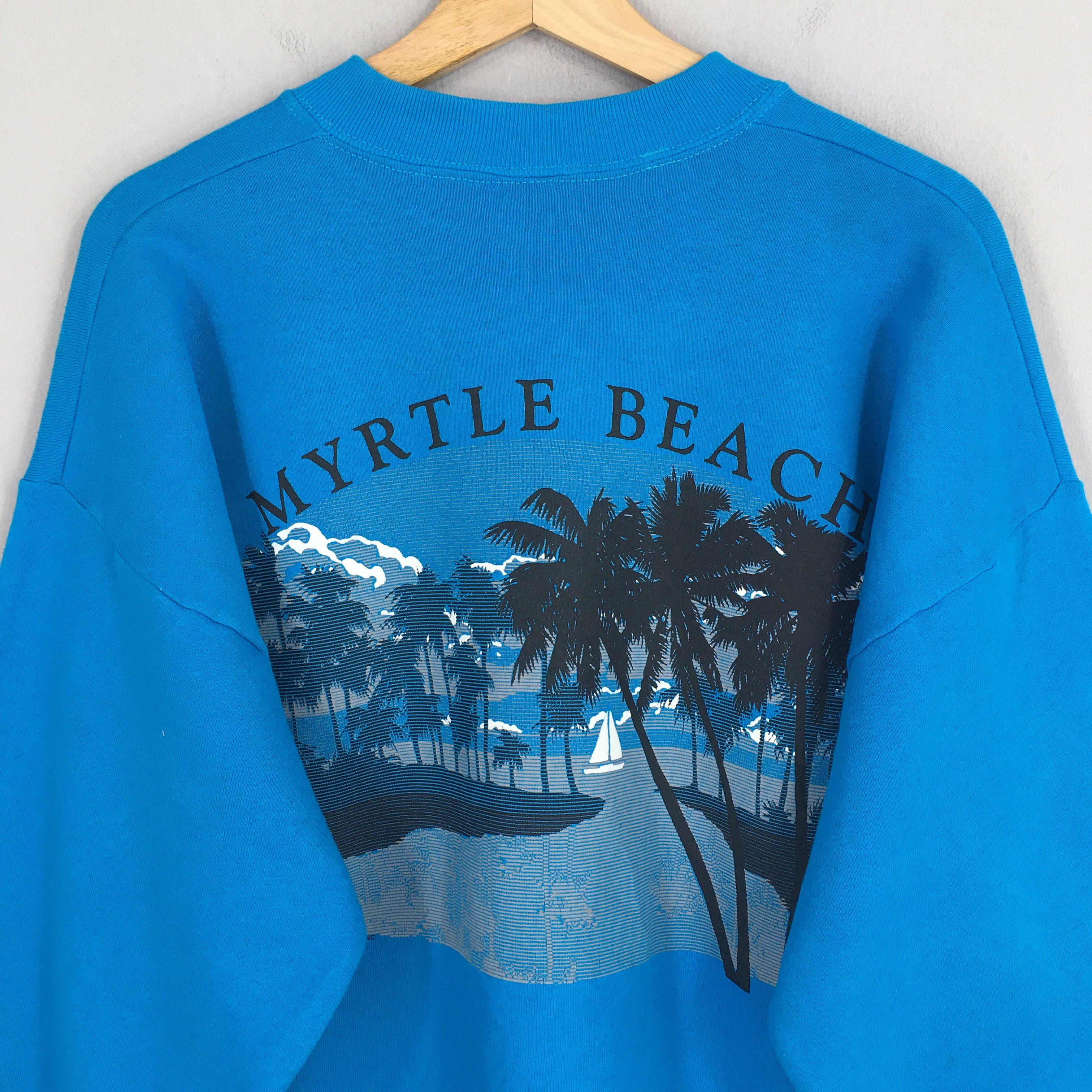 Fruit Of The Loom Vintage 90's Myrtle Beach Palm Beach Sweater XLarge Size US XL / EU 56 / 4 - 7 Thumbnail