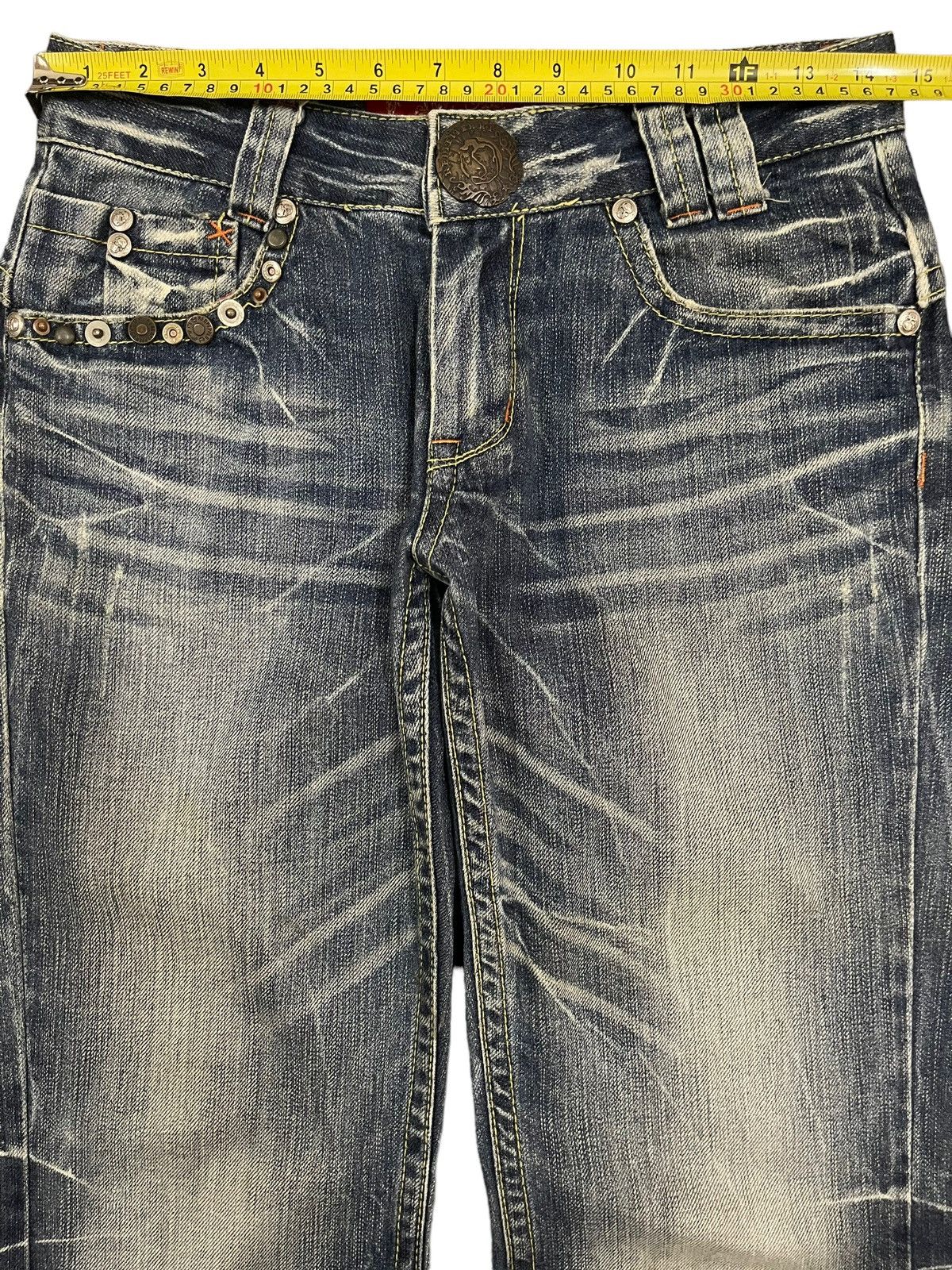 14th Addiction Vintage Japanese Brand Blue Thunder Wash Style Bootcut Jeans Size US 29 - 10 Thumbnail