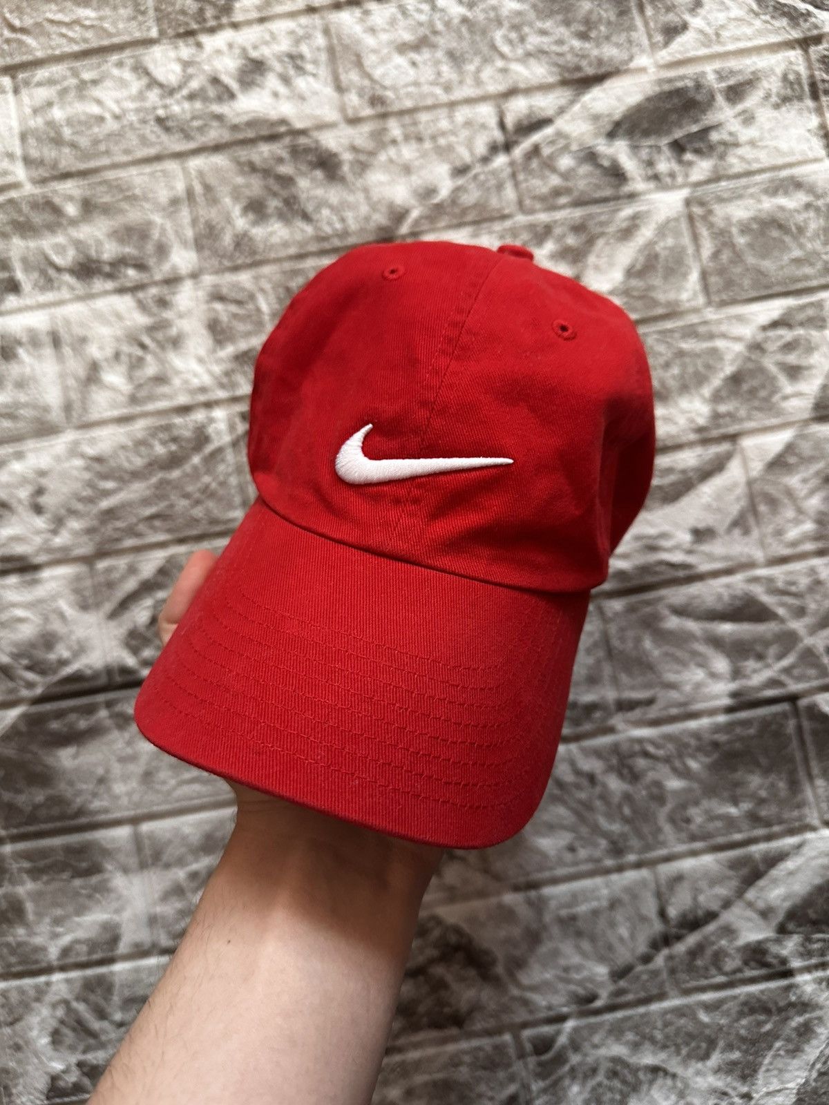 Nike Vintage Nike Red Swoosh Heritage 86 Cap | Retro Hat One Size Size ONE SIZE - 1 Thumbnail