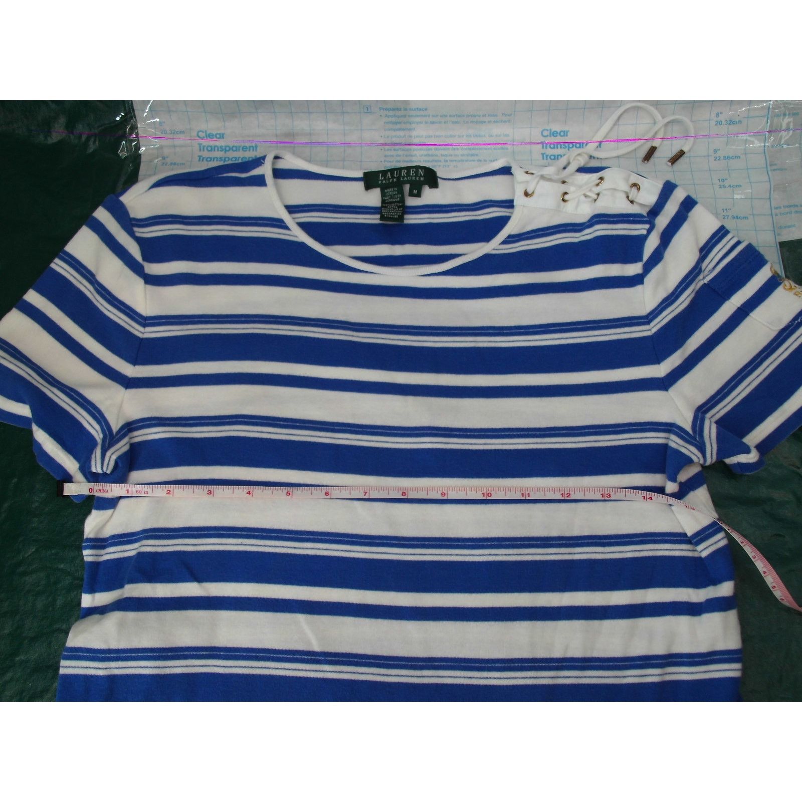 Ralph Lauren Ralph Lauren Medium Women's Top Blue/White Striped Size M / US 6-8 / IT 42-44 - 4 Thumbnail