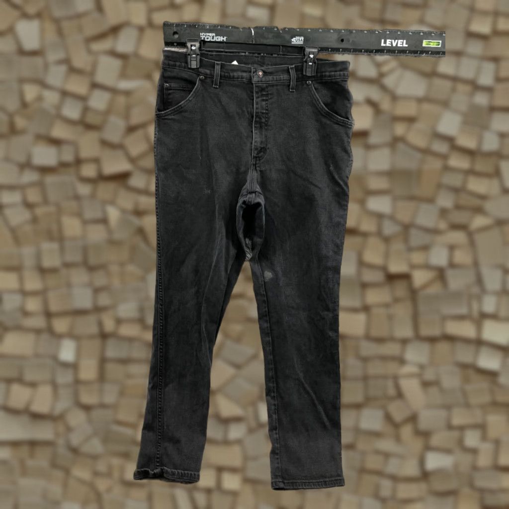 Lands' End Lands' End Jeans 38 Mens Straight 5-Pocket Denim Dark Wash Black Mid Rise Regular Fit Size US 38 / EU 54 - 1 Thumbnail
