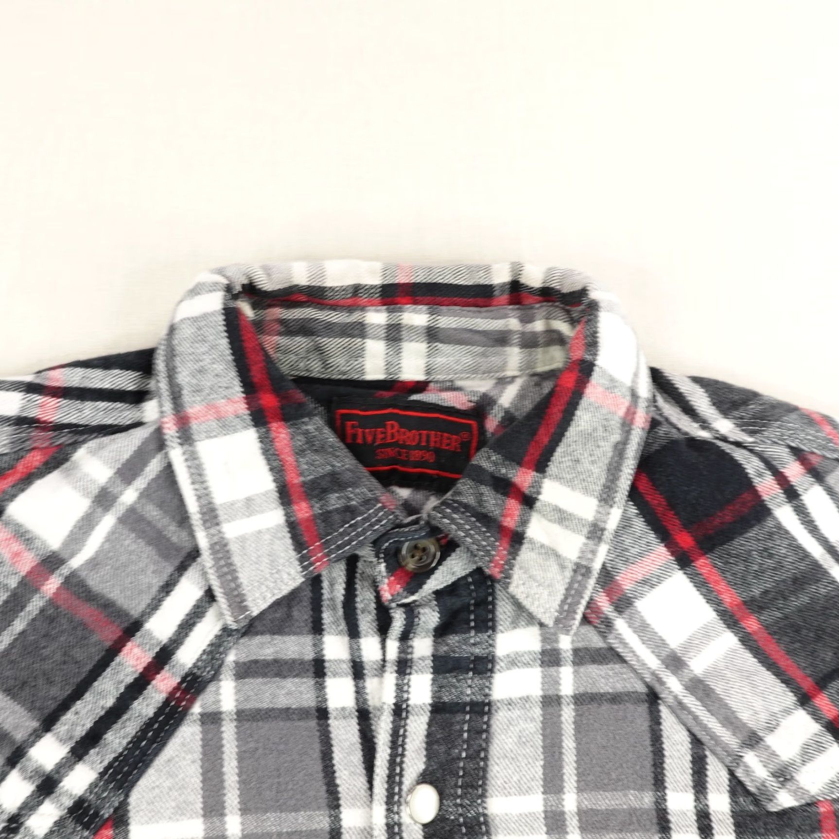 Vintage VINTAGE Five Brother Shirt Mens Medium Gray Plaid Flannel Pearl Snap Western Utility Long Sleeve Casual Workwear 90s Cowboys Mens Size US M / EU 48-50 / 2 - 2 Thumbnail