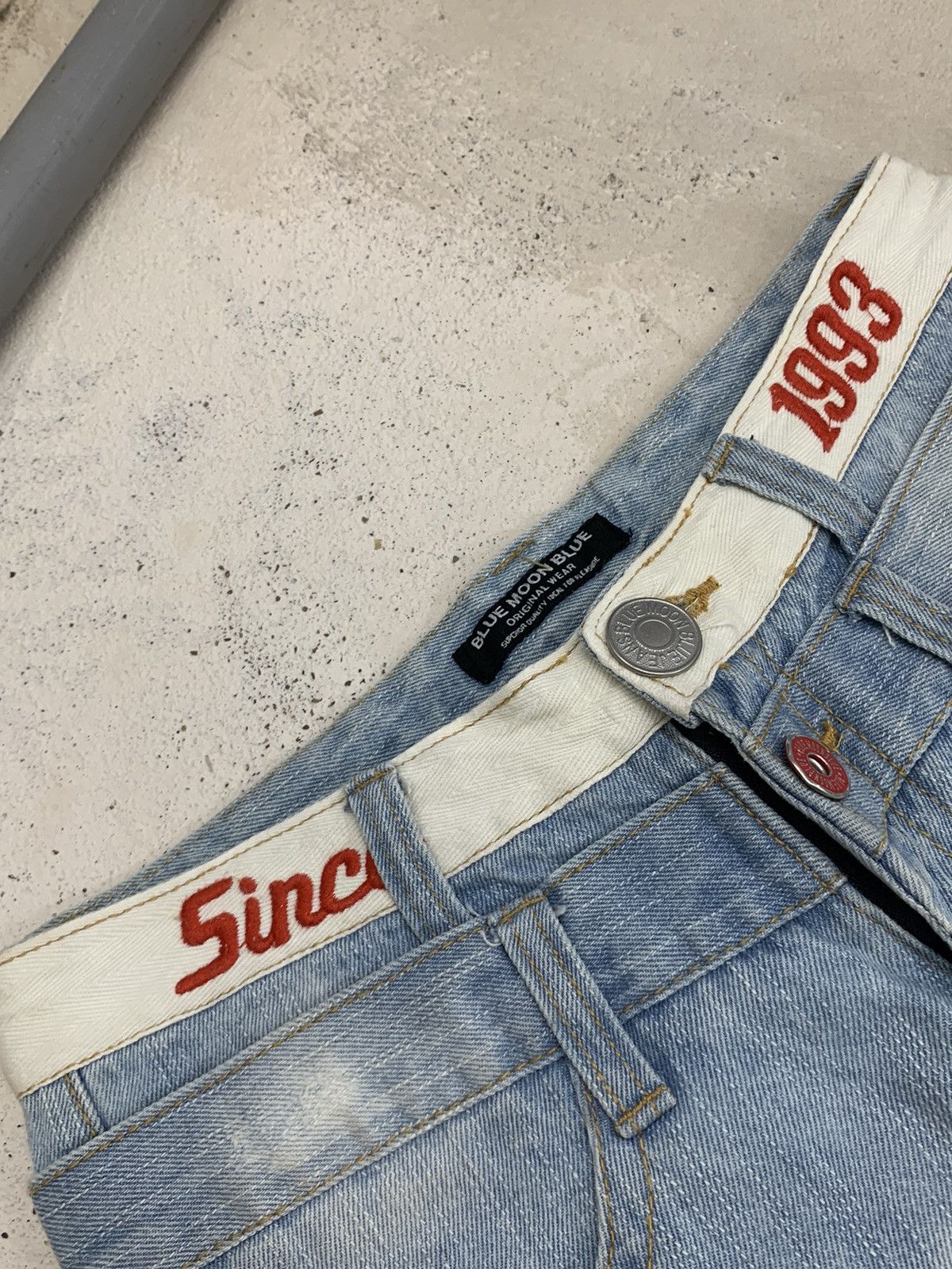 Hysteric Glamour Blue Moon Blue Double Waist Fun Patch Surf Style Clone Size US 27 - 8 Thumbnail