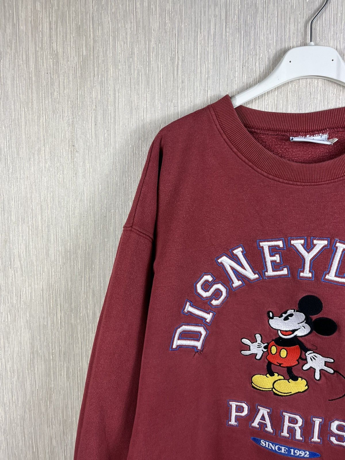 Disney × Vintage Vintage 90s Disneyland Paris distressed sweatshirt cropped Size US L / EU 52-54 / 3 - 4 Thumbnail
