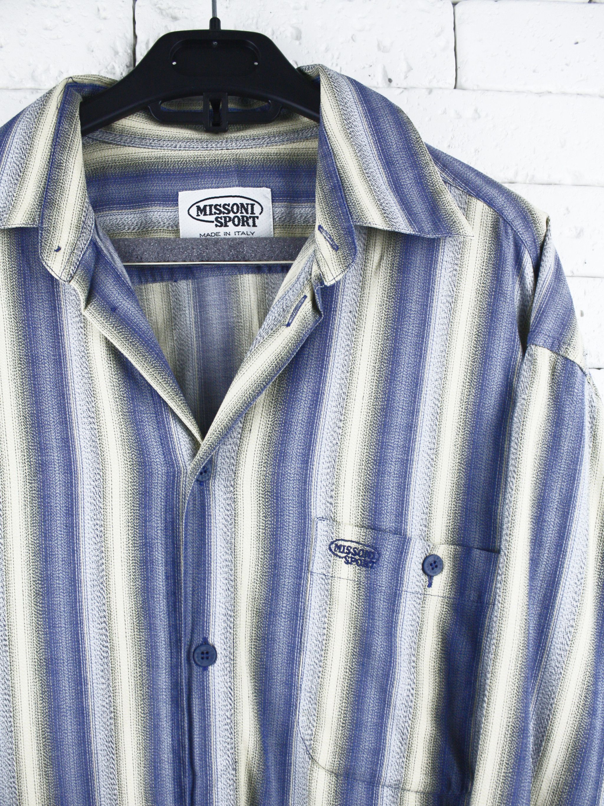Missoni Missoni Sport Striped Button-Up Shirt Made in Italy Vintage Size US L / EU 52-54 / 3 - 3 Thumbnail