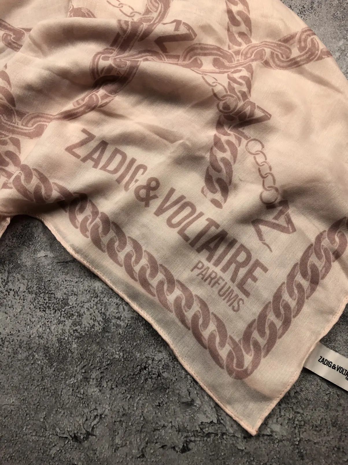Zadig & Voltaire ZADIG&VOLTAIRE Parfumes Y2k Butterflies/Skull Logo Scarf Size ONE SIZE - 2 Thumbnail