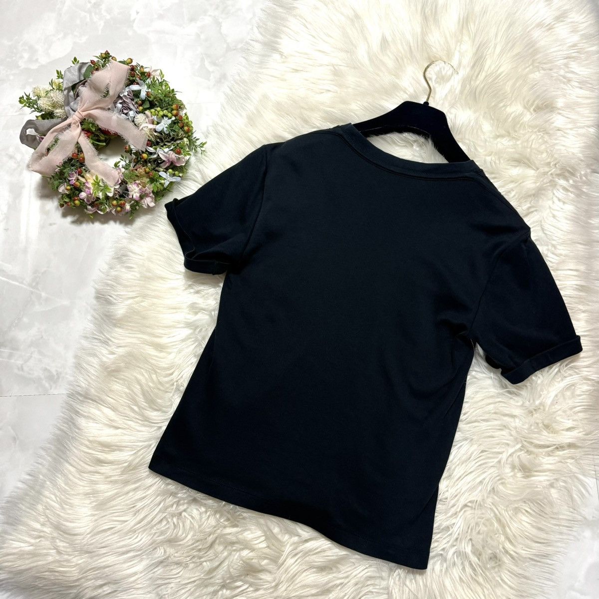 Louis Vuitton floral lace rolled sleeve T-shirt top 34