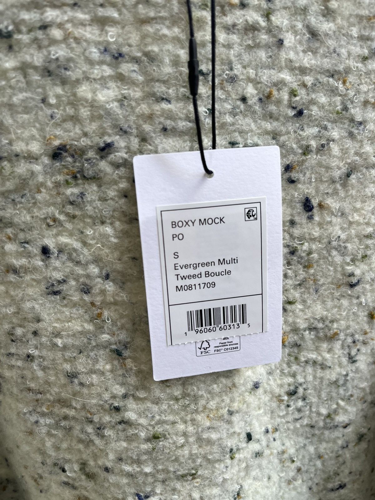 Theory Boxy Mock Neck Tweed Boucle Sweater Size S / US 4 / IT 40 - 3 Thumbnail