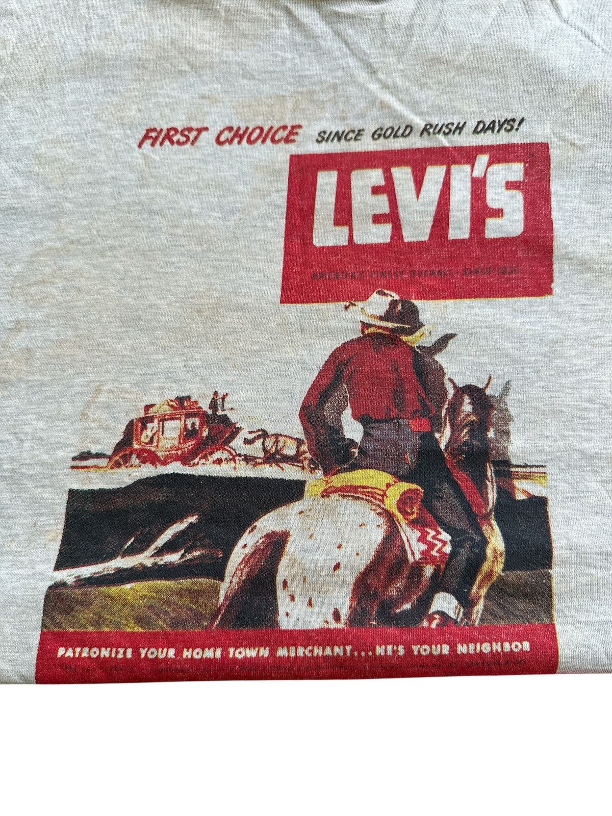 Levi's Vintage Distress Levis Tee 20x28 . Size US L / EU 52-54 / 3 - 8 Thumbnail