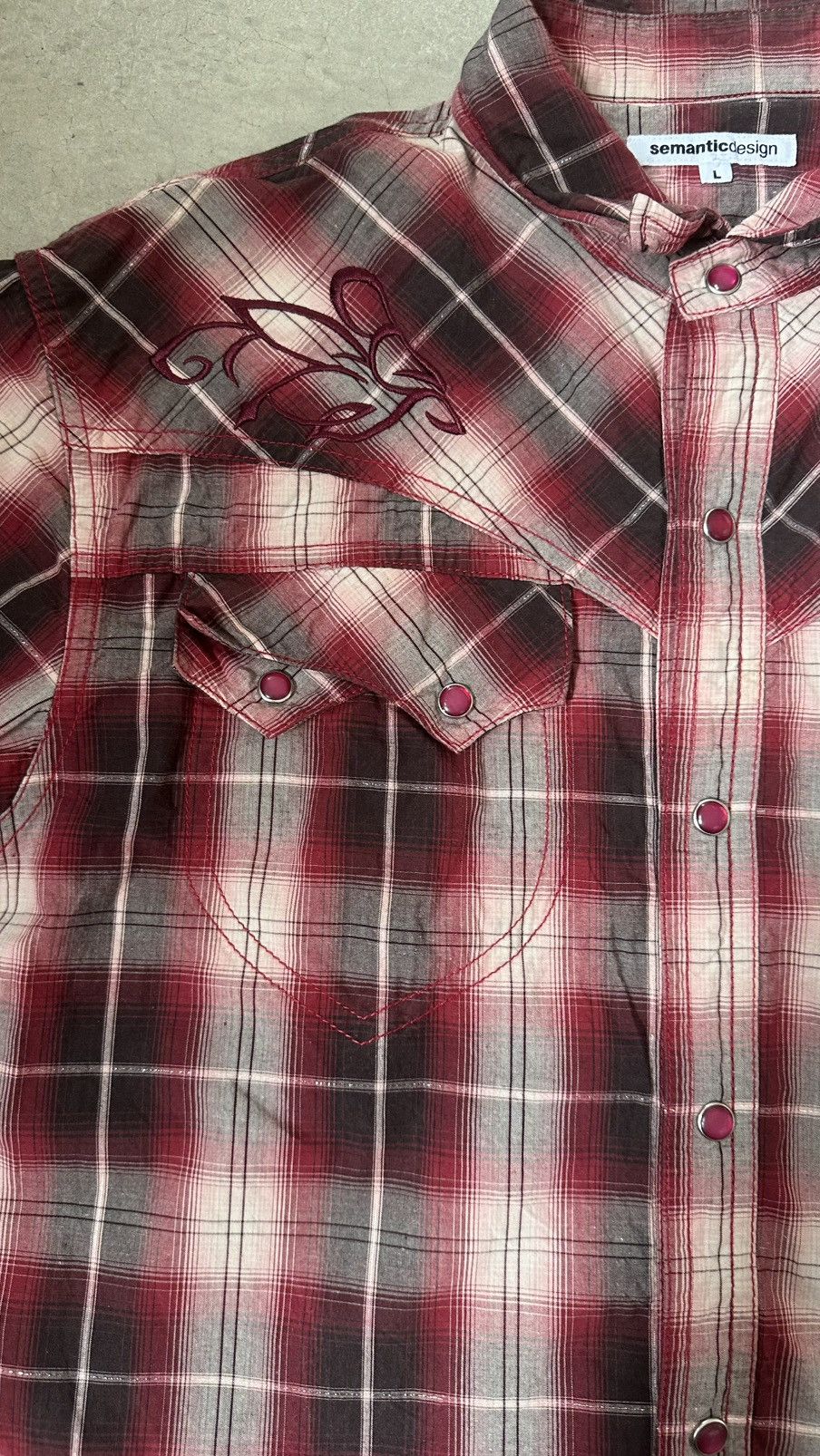 semanticdesign SEMANTIC DESIGN FLANEL WESTERN STYLE BUTTON DOWN Size US M / EU 48-50 / 2 - 4 Thumbnail