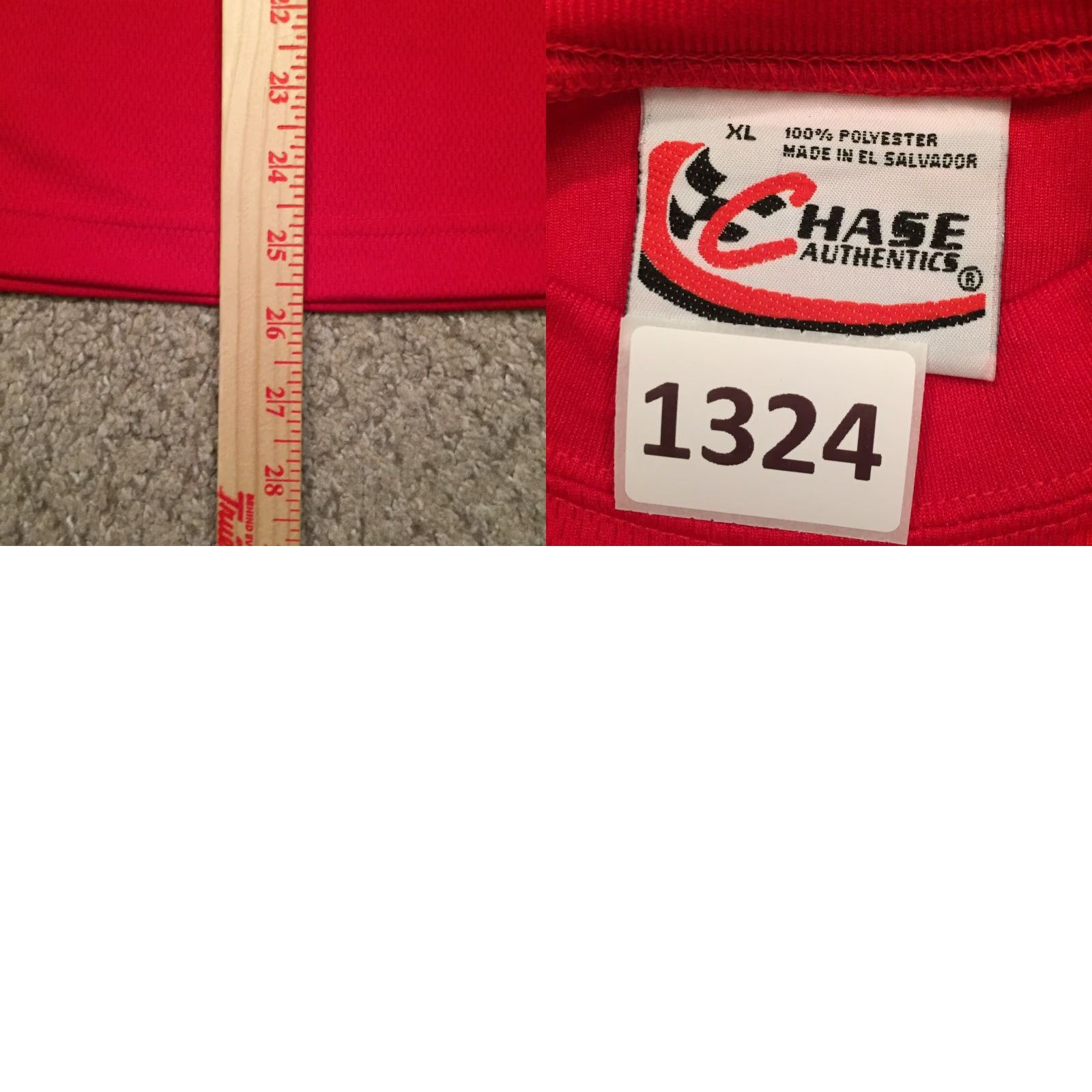 Chase Authentics Chase Authentics Shirt Mens XL Red Sleeveless Nascar #24 T-Shirt Crew Neck Polyester Solid Size US XL / EU 56 / 4 - 8 Thumbnail