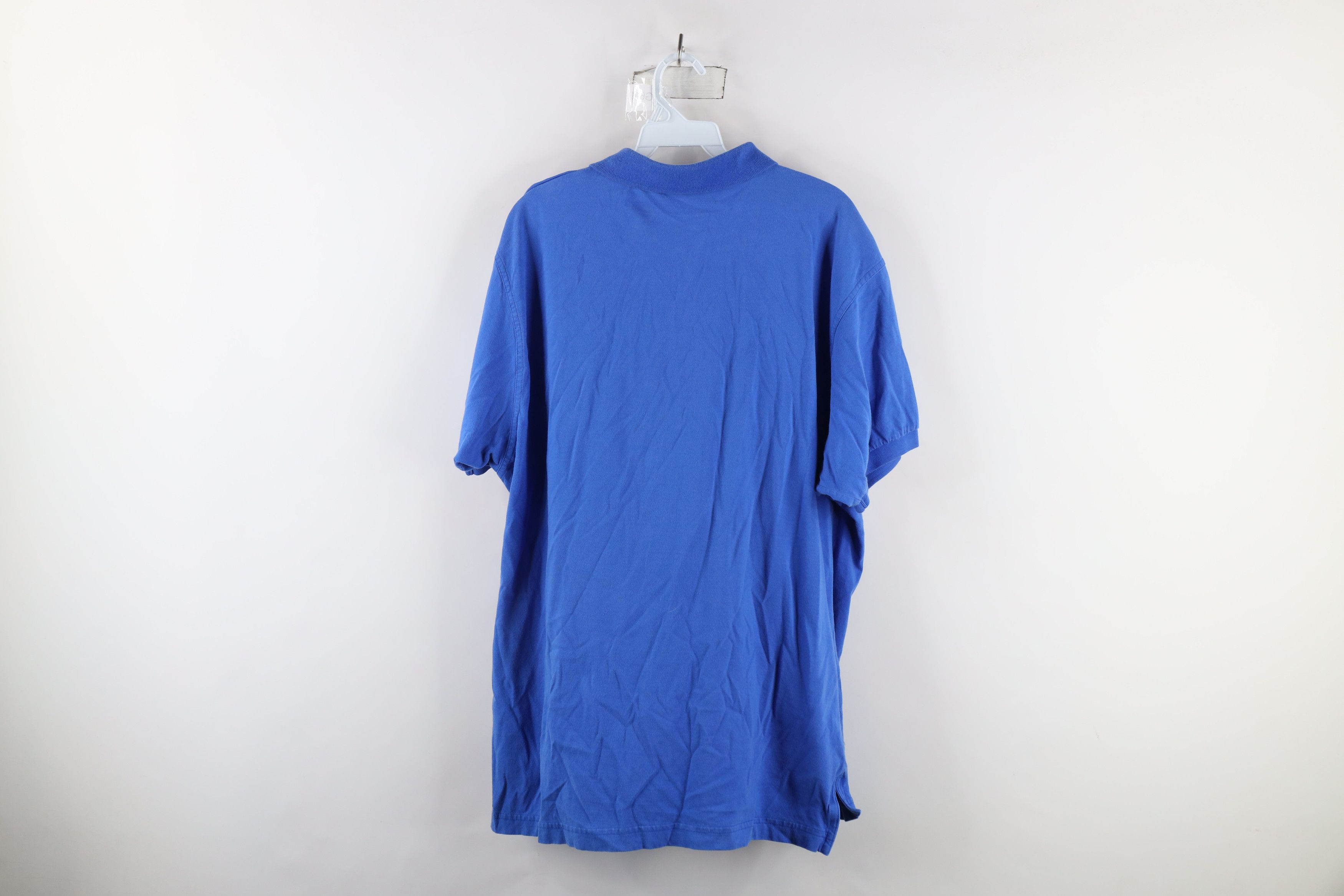 Nike × Vintage Vintage 90s Nike Scott Mini Swoosh Monochrome Polo Blue Size US L / EU 52-54 / 3 - 10 Thumbnail