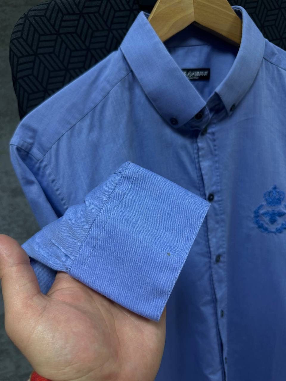 Dolce & Gabbana × Vintage Vintage Dolce&Gabbana Blue Big Loo Mens Shirt Size US M / EU 48-50 / 2 - 12 Thumbnail