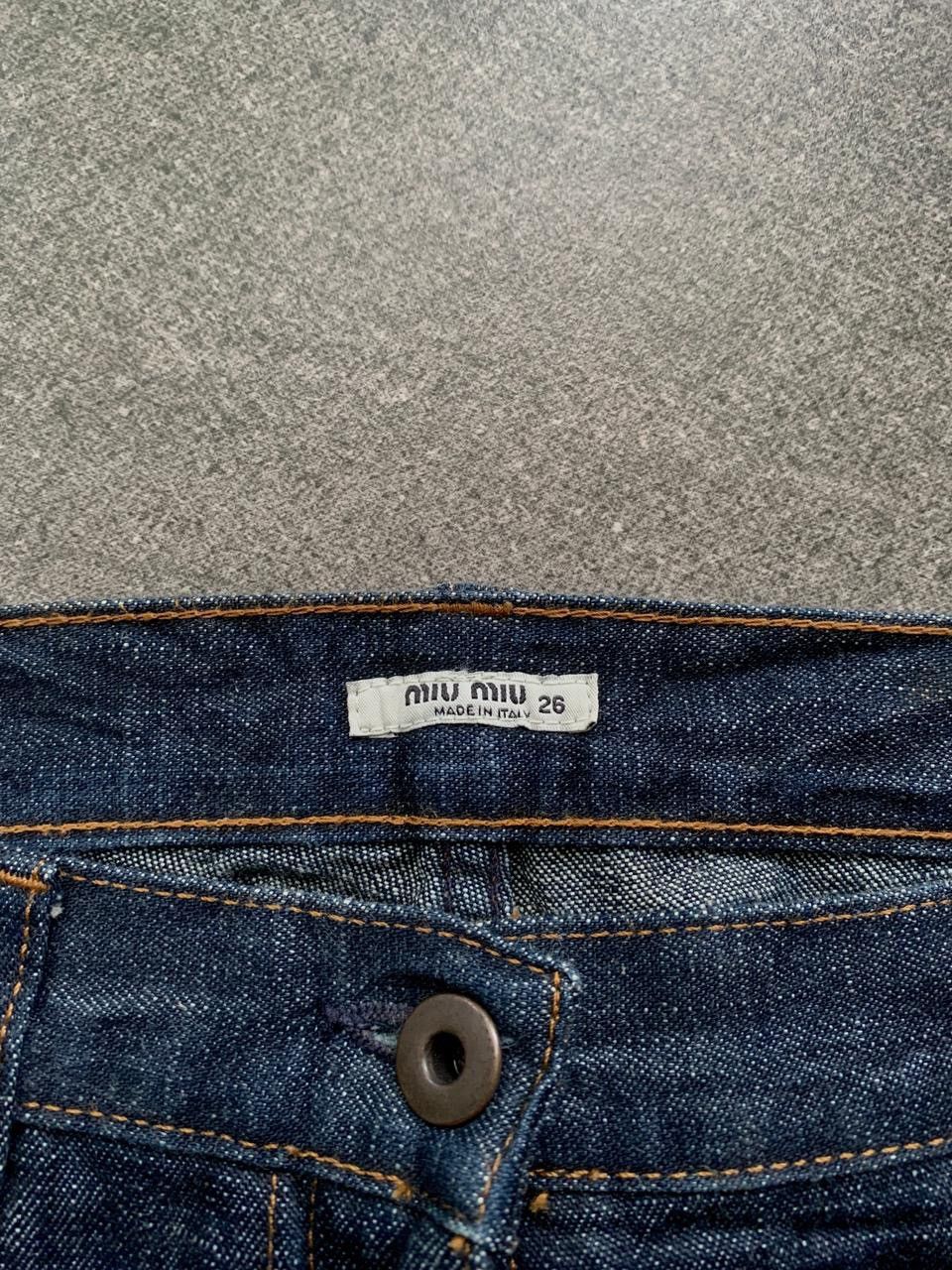 Miu Miu 2000s Flared Indigo Denim Jeans Size 27" / US 4 / IT 40 - 7 Thumbnail