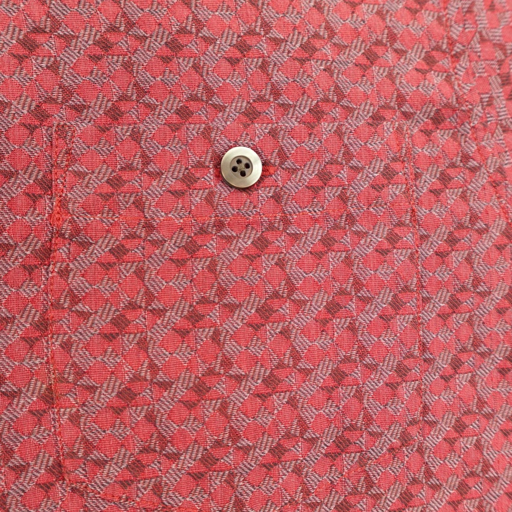 Tommy Bahama Tommy Bahama Shirt Mens Large Red Abstract Silk Blend Hawaiian Aloha Camp Button-Up Short Sleeve Geometric Beach Mens Size US L / EU 52-54 / 3 - 3 Thumbnail