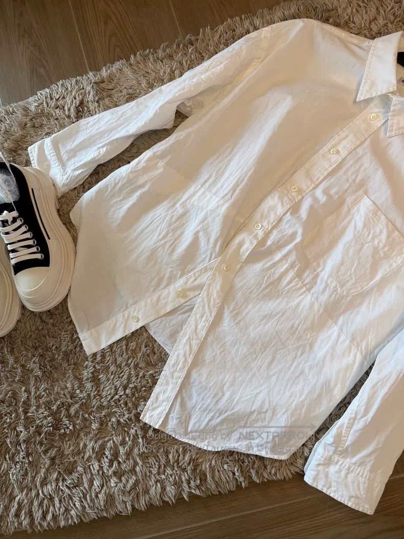 Balenciaga Balenciaga Cold White Oversized White Shirt Size XXS / US 00 / IT 34 - 2 Thumbnail