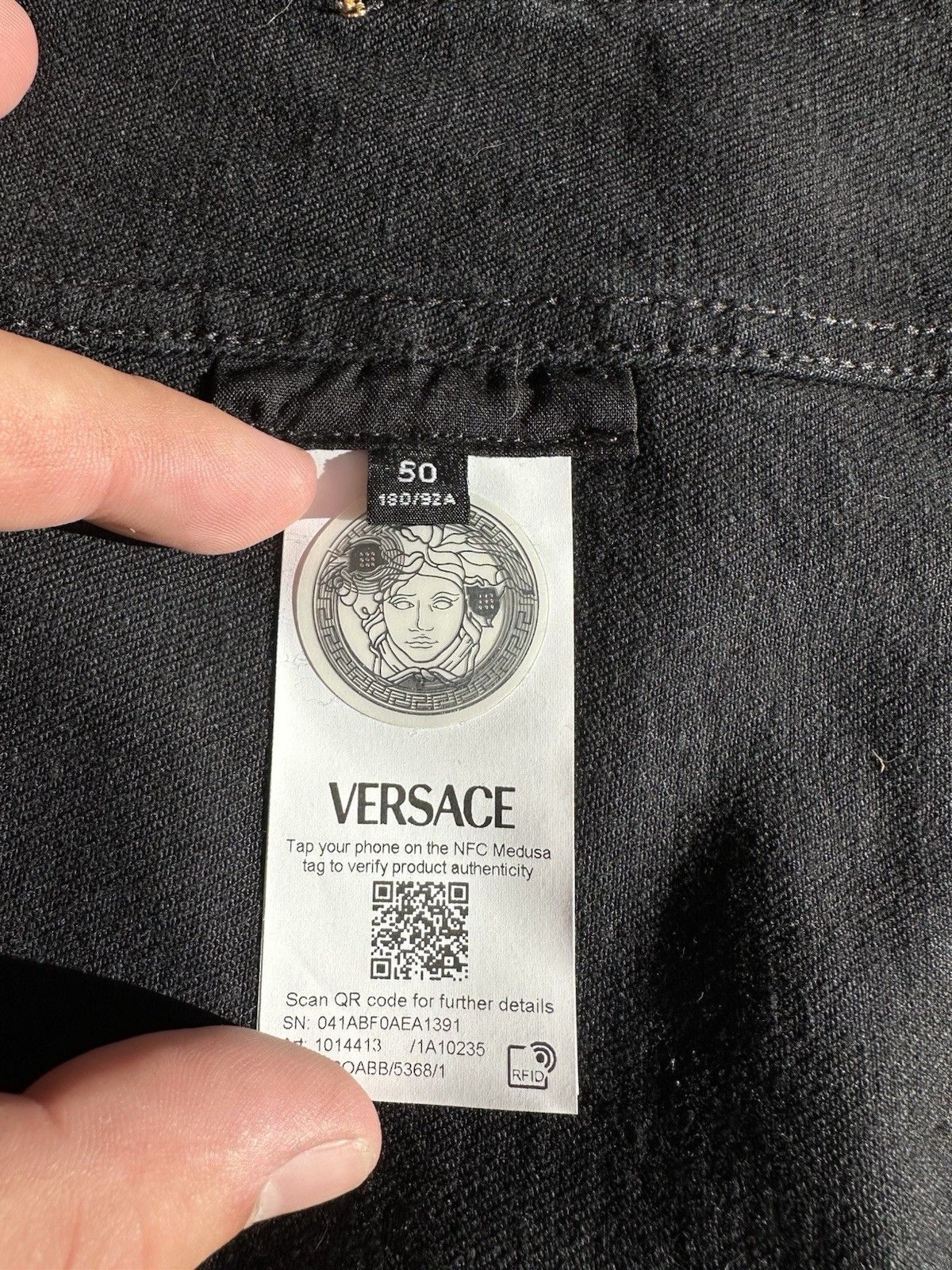 Versace Black Versace Jean Jacket With Great Gold Details, Buttons, Size US XL / EU 56 / 4 - 6 Thumbnail