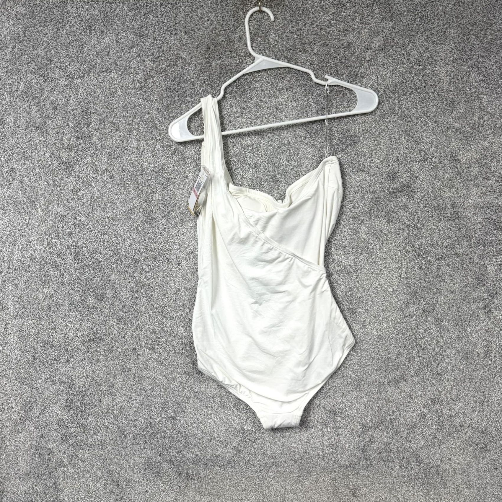 Michael Kors VINTAGE Michael Kors One Piece Swimsuit Size 10 One Shoulder Designer White Womens Size ONE SIZE - 7 Thumbnail